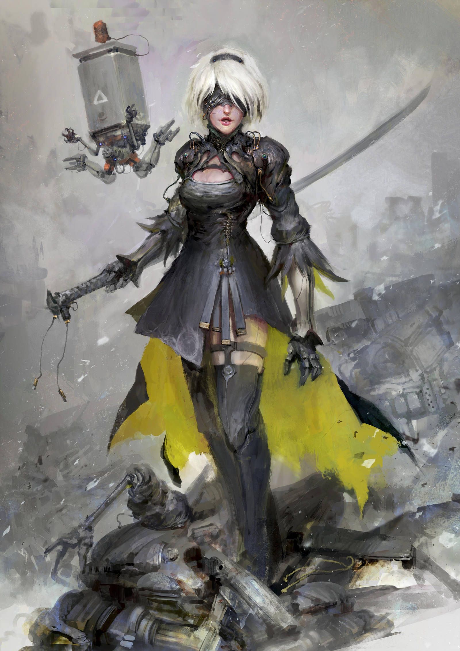 Nier Automata: 2B арт Обои 4K | Автоматы Ниера, Автоматы, Автоматы Нейра