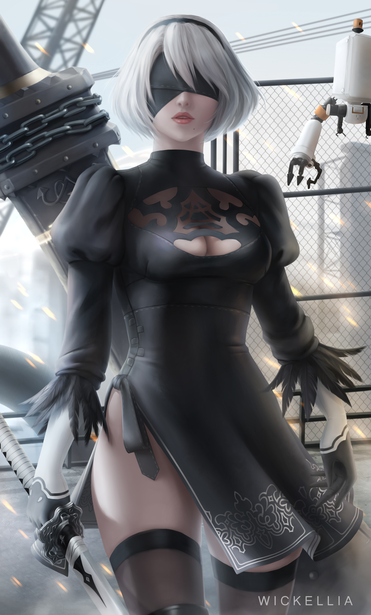 1280x2120  2b Nier Automata Anime iPhone 6+ HD 4k Обои, изображения, фоны, фото и картинки 1280x2120