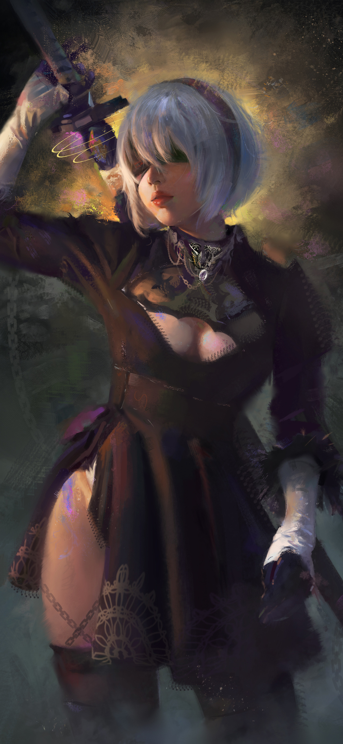 1125x2436  Обои, картинки, фоны, фото и картинки 4k 2B Nier Automata Game Iphone XS,Iphone 10,Iphone X HD 4k 1125x2436