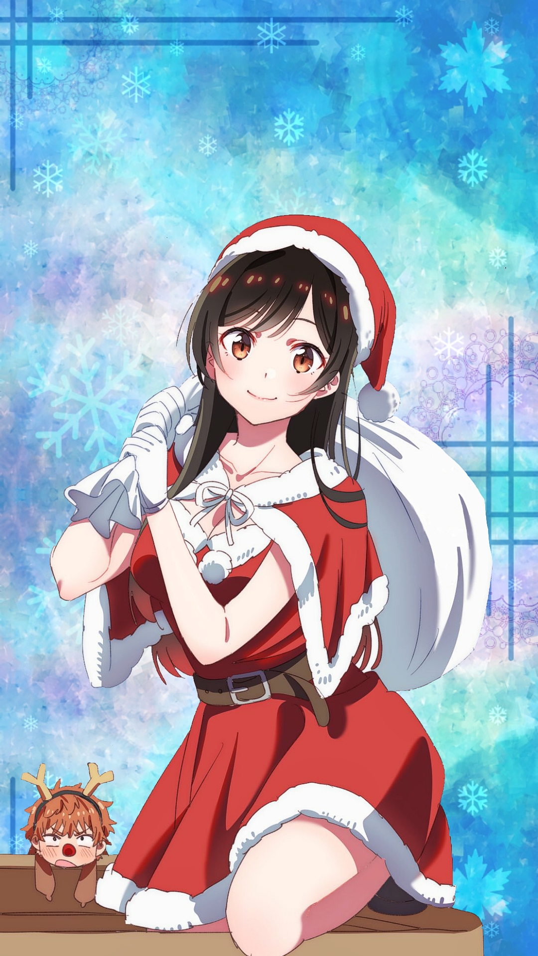 1080x1920  Рождественские обои Mizuhara для телефона: r/KanojoOkarishimasu
