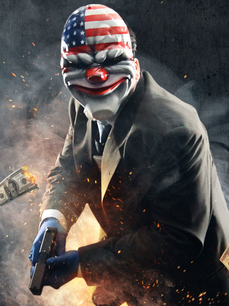 768x1024  Картинка на телефон: Видеоигры, Payday, Даллас (Payday), Payday 2, 1103532 Скачать картинку бесплатно.