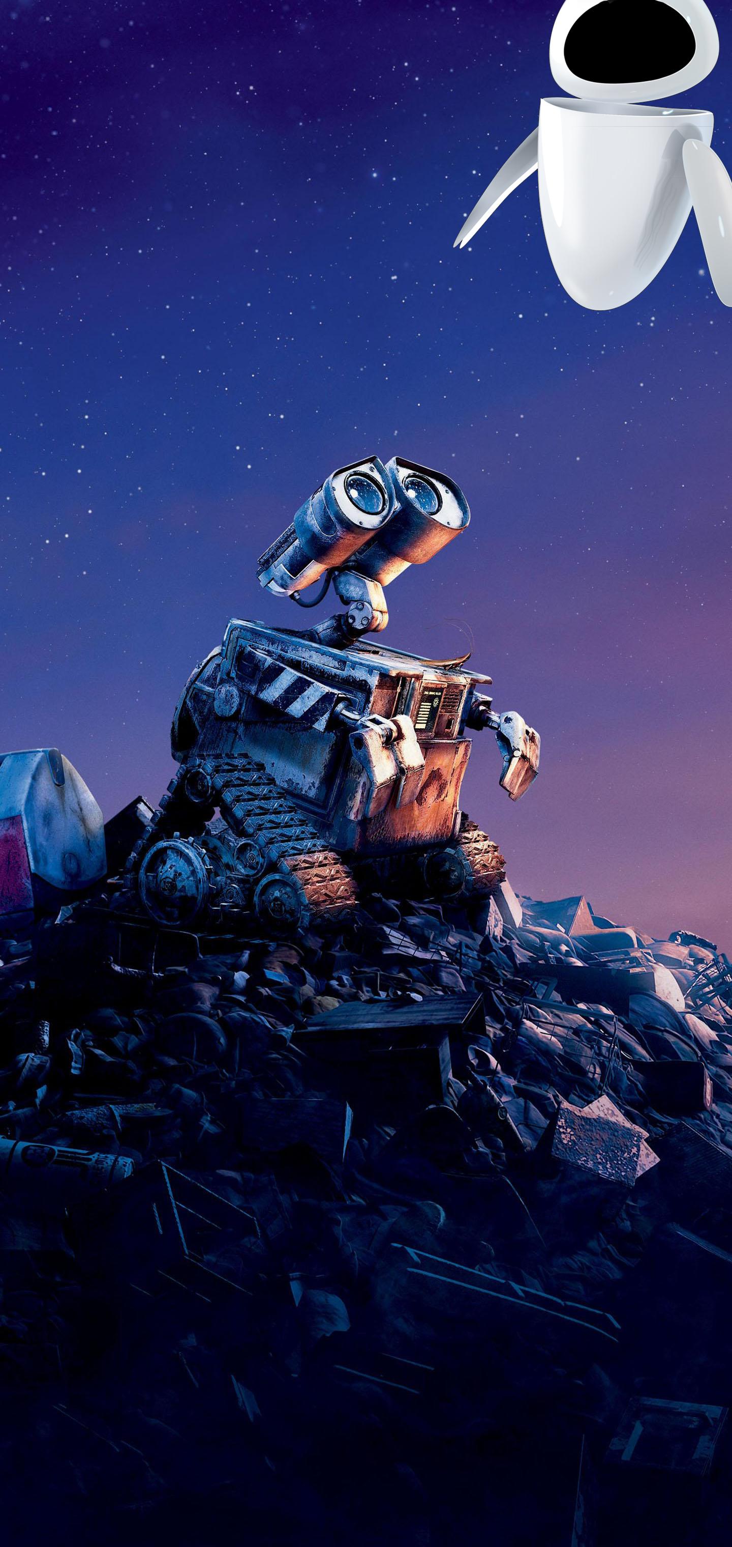 1440x3040   Wall-E и EVE от XSmaxMode Обои для Galaxy S10 Hole-Punch 