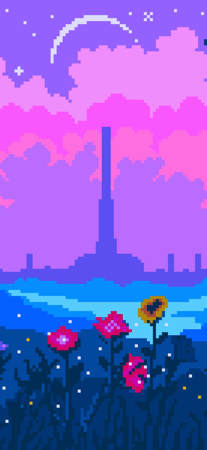 720x1560  Обои HD Mobile Pixel Art — Пещера обоев