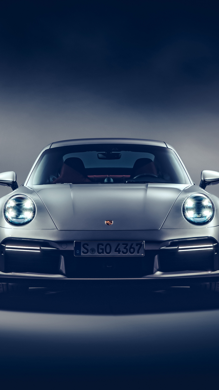 750x1334  Скачать 750x1334 porsche 911 Turbo s, вид спереди, iphone 7, iphone 8, 750x1334 обои, картинки 750x1334, 24324