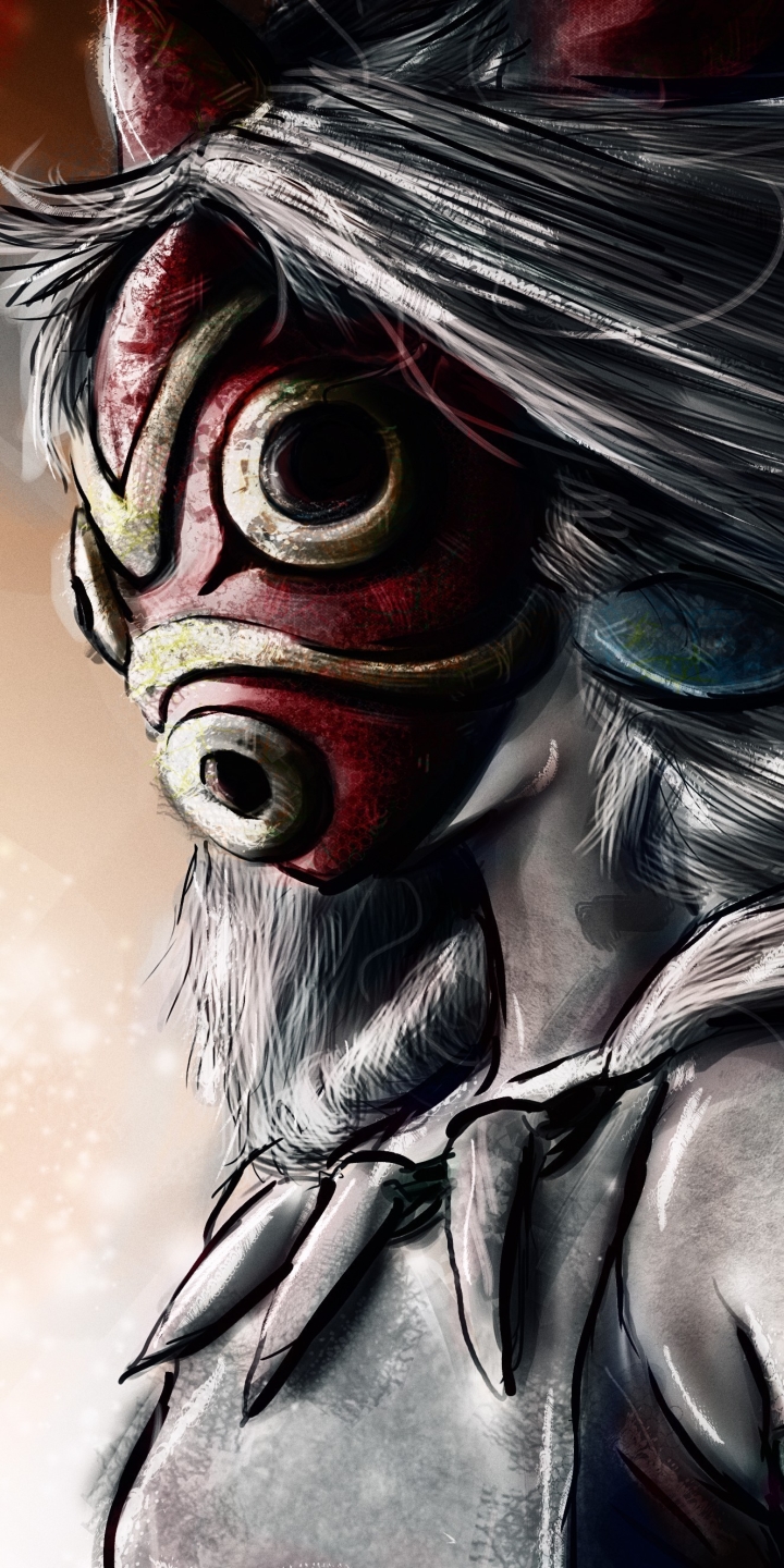 720x1440  Обои Принцесса Мононоке на телефон