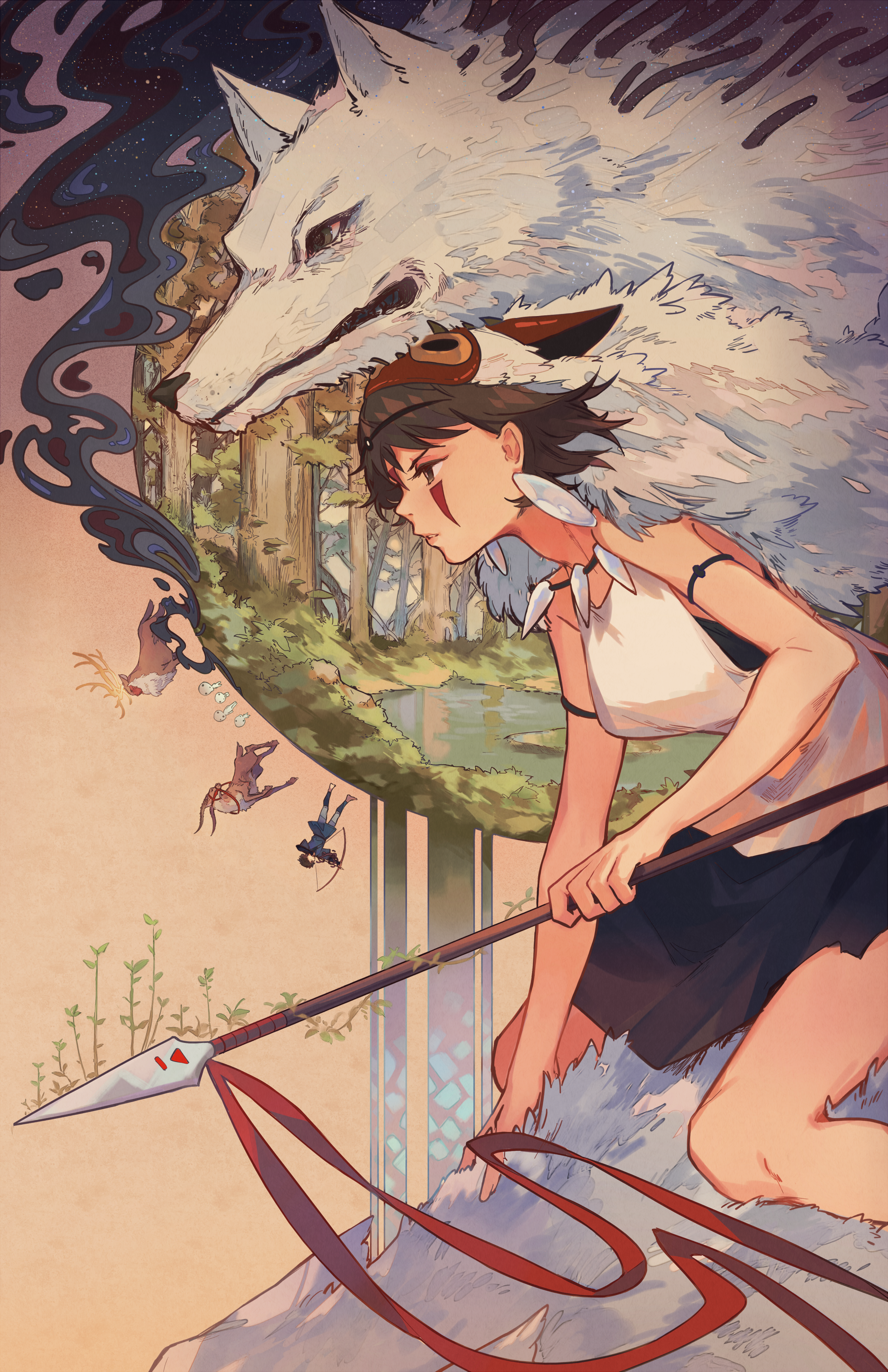 2000x3090  Мононоке Химэ (Принцесса Мононоке) - Zerochan Anime Image Board