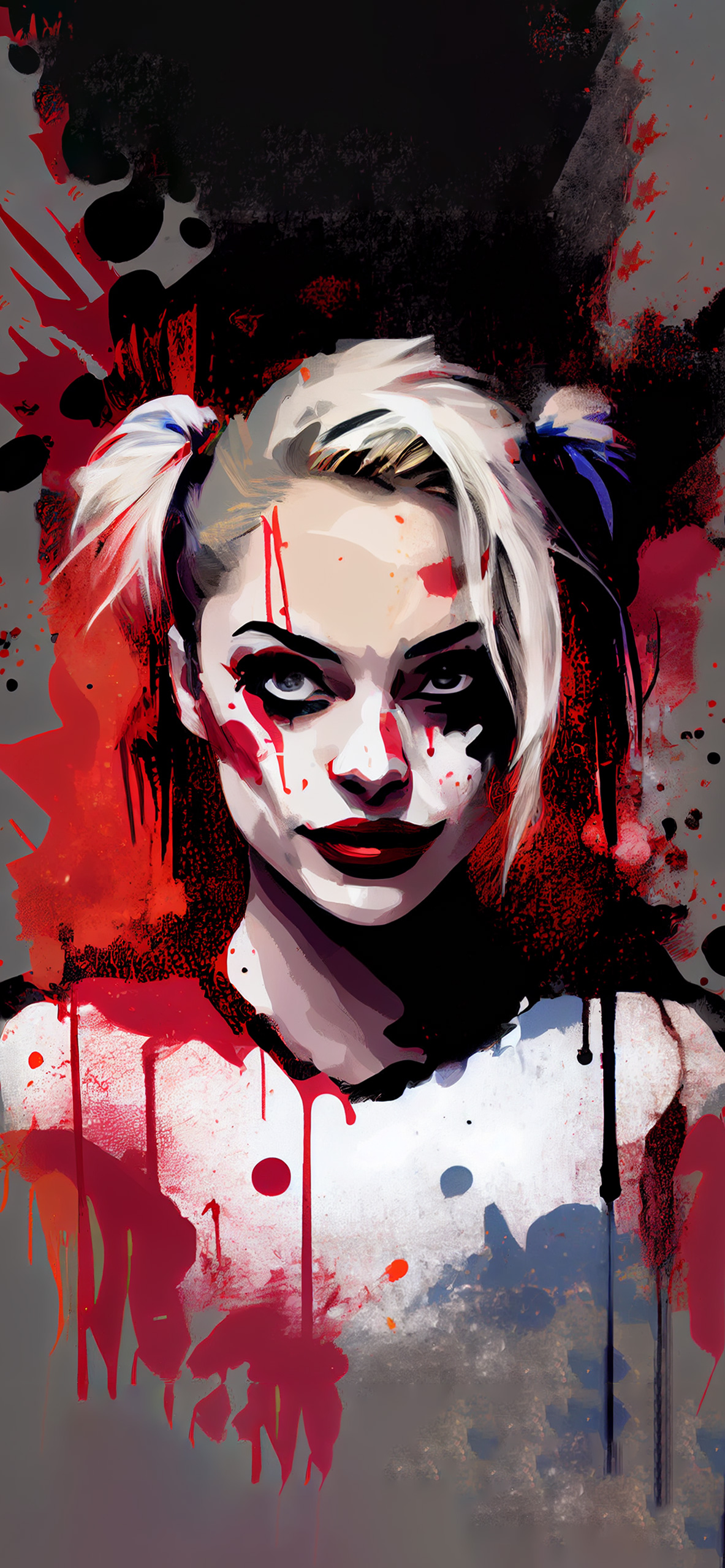 1183x2560  Обои DC Harley Quinn Art — Обои Харли Квинн iPhone