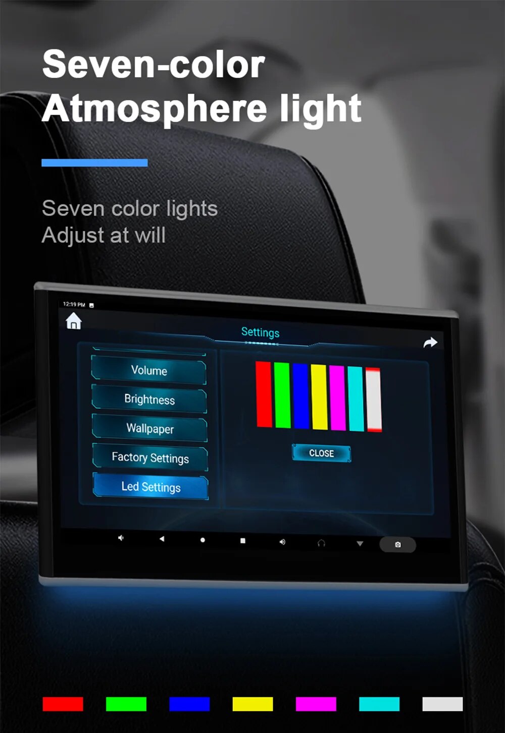 1000x1453  4K HD дисплей подголовника автомобиля 13,3 дюймов 1080P сенсорный экран  Android 9.0 WIFI/Bluetooth/USB/HDMI/SD/FM/MP5 видеоплеер 2 + 32G |  AliExpress