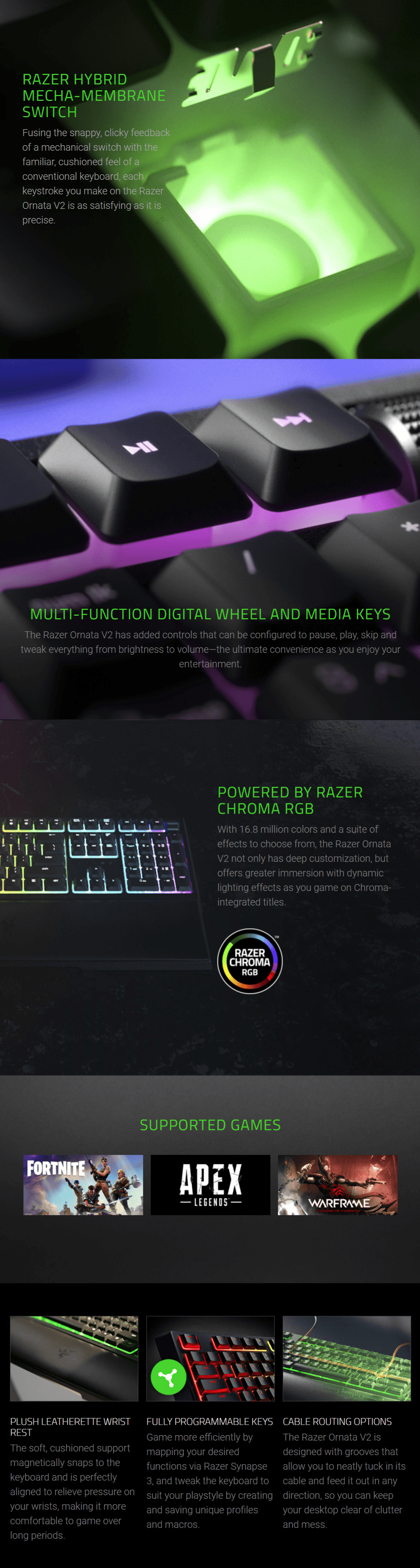 1155x4309  Razer Ornata V3 — низкопрофильная игровая клавиатура | ПЛЭ Компьютеры