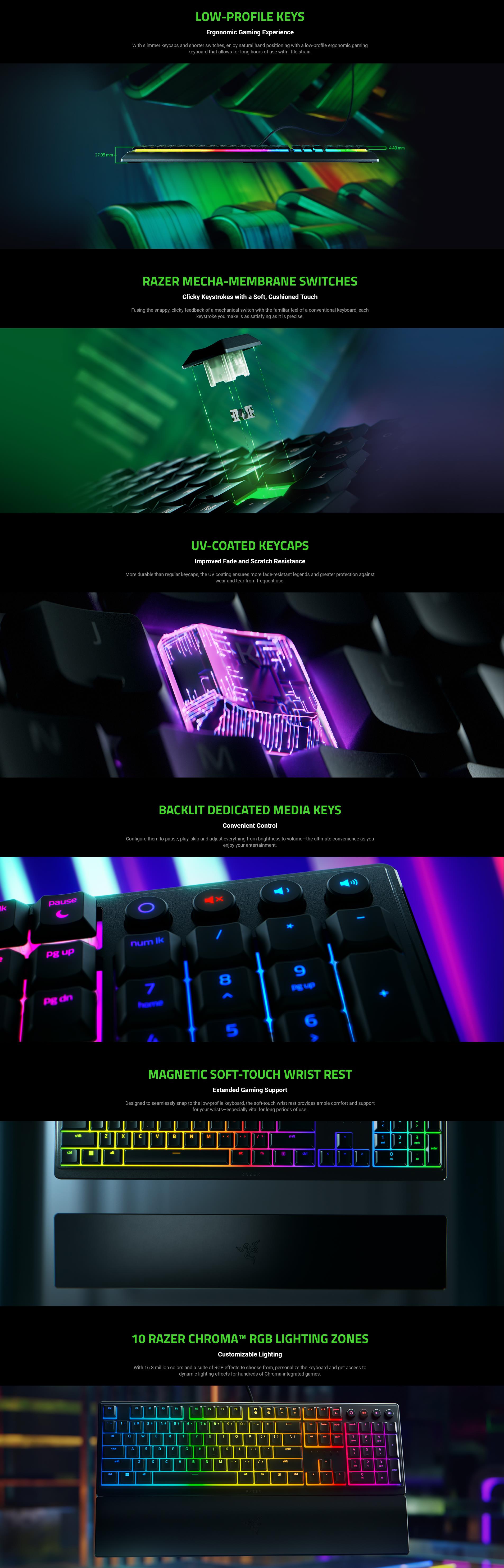 1905x5931  Механическая левая рука Razer Orbweaver Chroma с мульти-подсветкой для клавиатуры | eBay