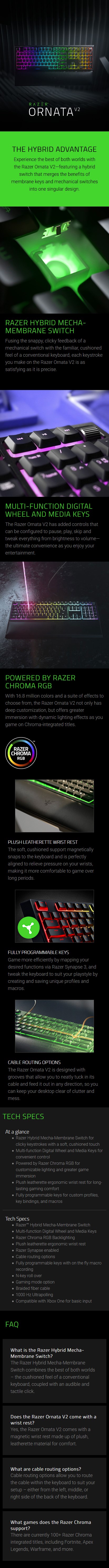 414x5930  Razer Ornata V2 — Механо-мембранная игровая клавиатура — Challenger Россия