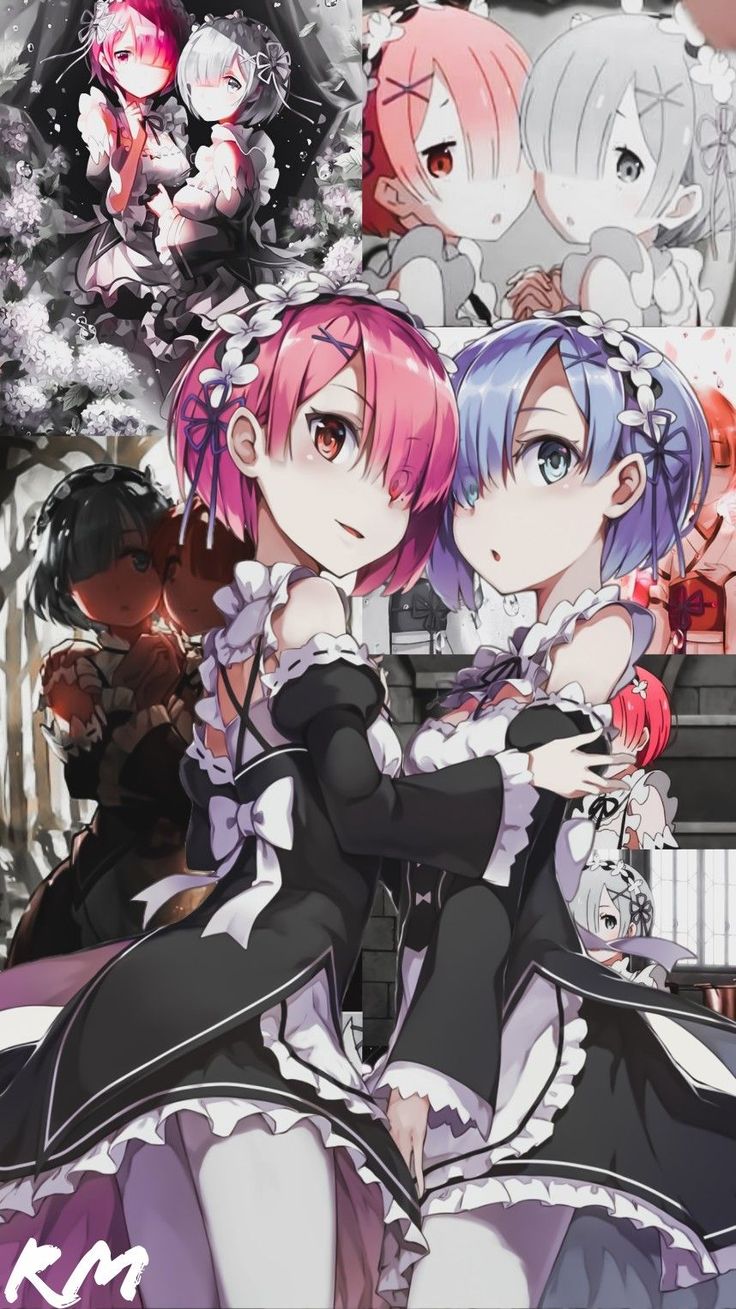 736x1309  Рем и Рам | Аниме, Аниме фон, Аниме обои