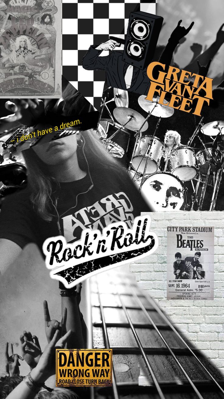 736x1308  Коллаж из обоев | Рок-н-ролл, Рок-фон, Рок-коллаж