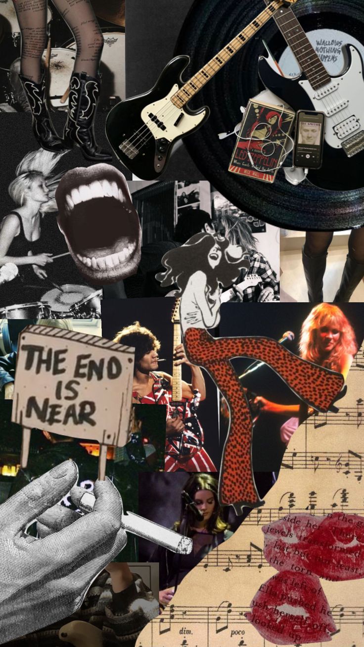 736x1308  rockstarsgf #rockstar #moodboard #guitars | Голографические обои, Поп-арт фон, Музыкальные обои