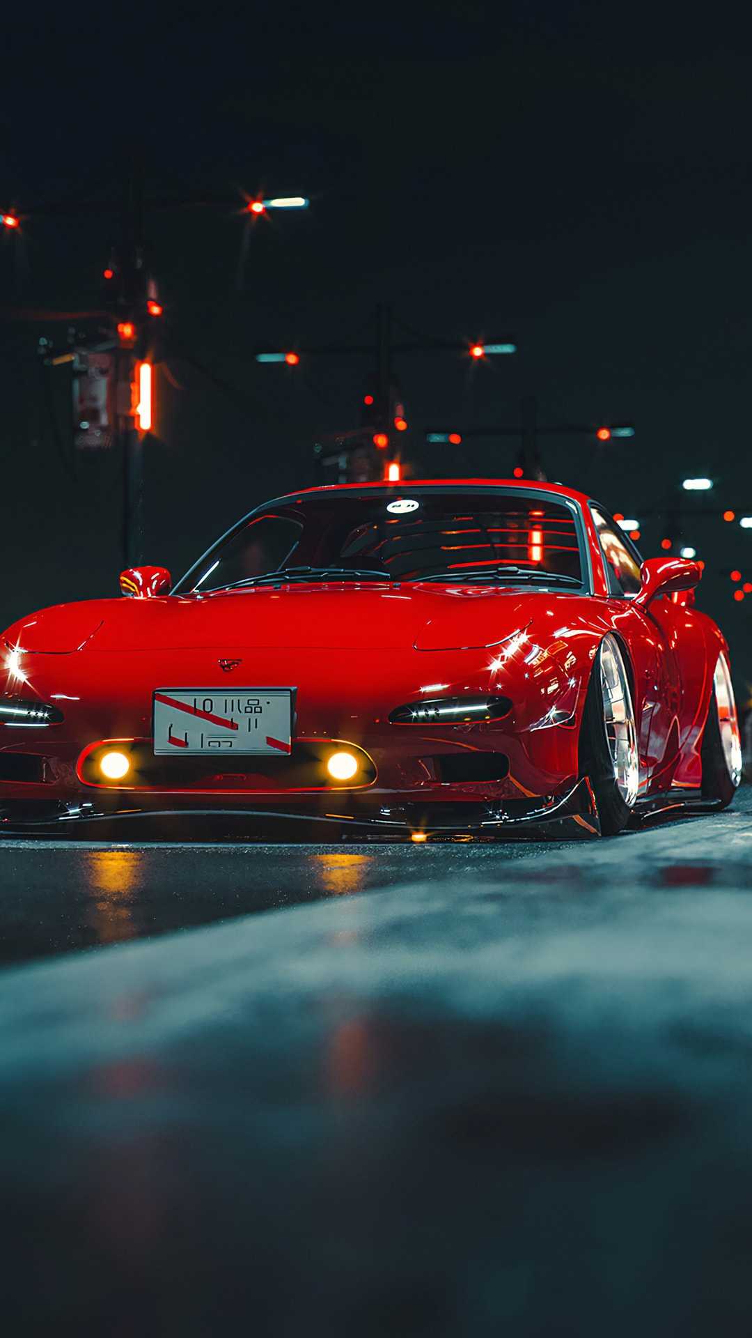 1080x1920  Скачать обои Mazda Rx7 Fc Classic Code, вид сзади | Обои.com