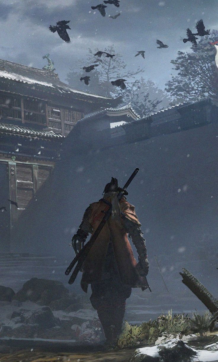 736x1219  Официальное оформление игры Sekiro Shadows Die Twice, 5k, разрешение 1280x2120 | Самурайские рисунки, Японские рисунки самураев, Аниме обои