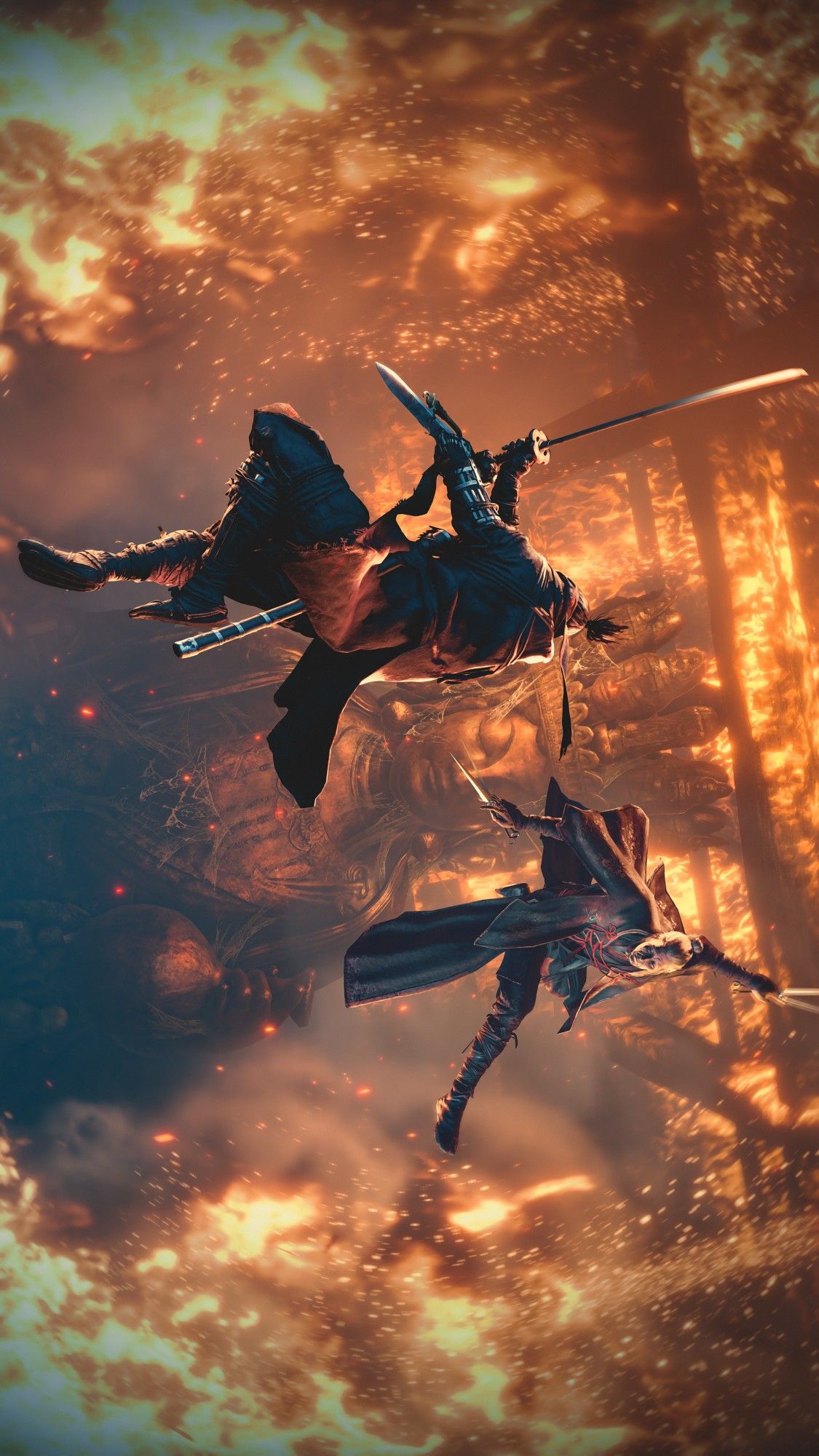 1125x2000  Секиро против Леди Баттерфляй Секиро HD фон обои для рабочего стола | Темные души, Темные души, Самурайские произведения искусства