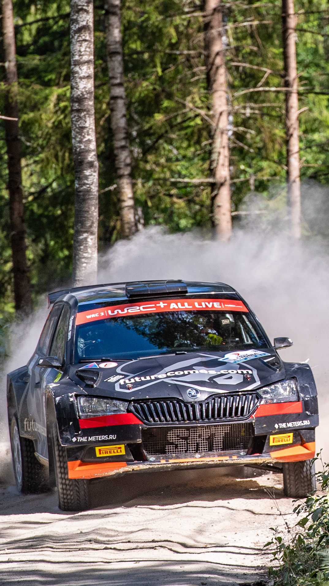 1074x1909  Скачать обои Ралли Эстонии на телефон - Škoda Motorsport