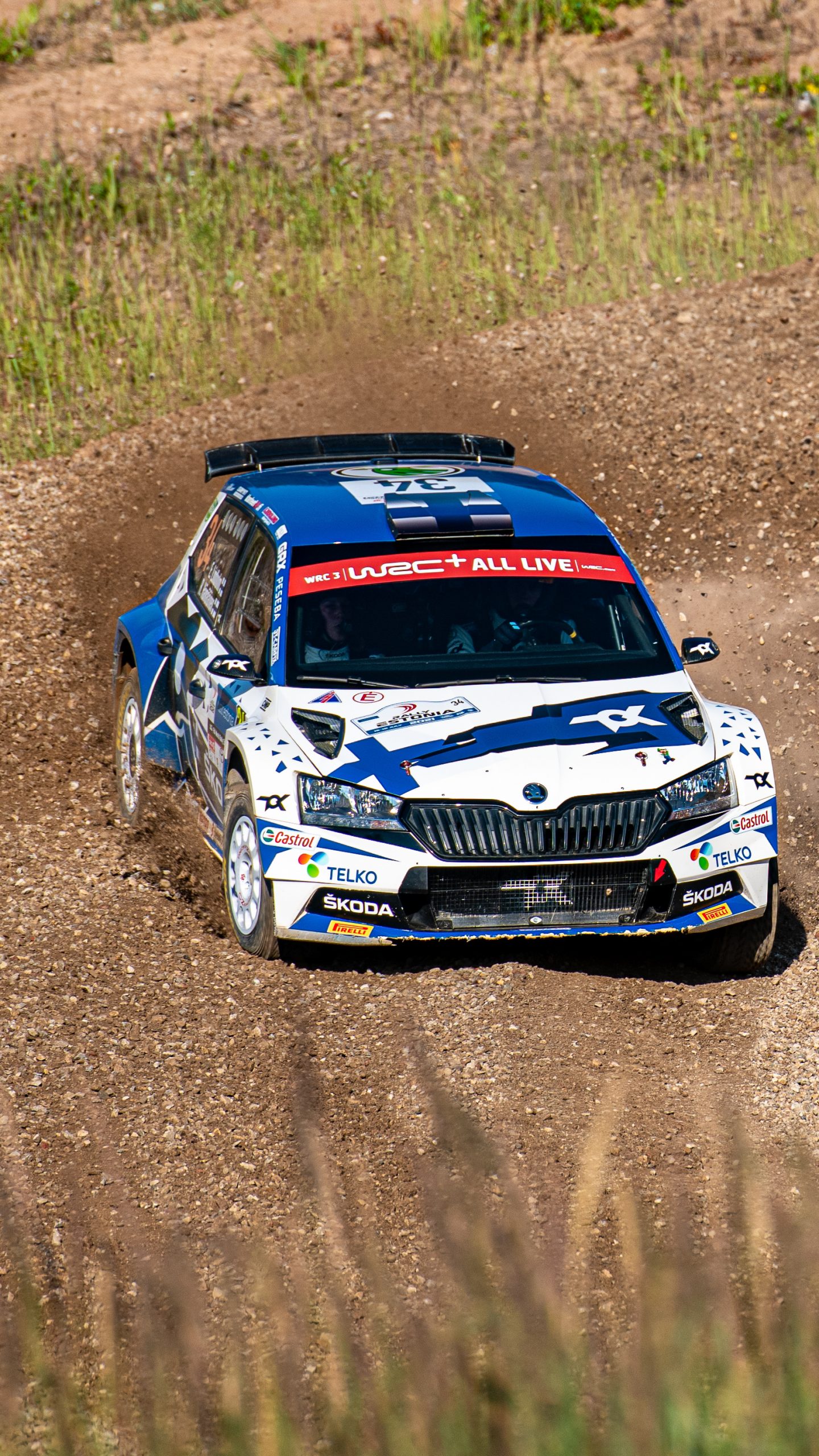 1440x2560  Скачать обои Ралли Эстонии на телефон - Škoda Motorsport