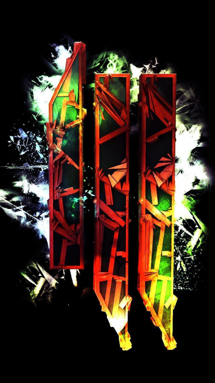 750x1334  Широкоэкранные обои с логотипом Skrillex 44230 - Baltana