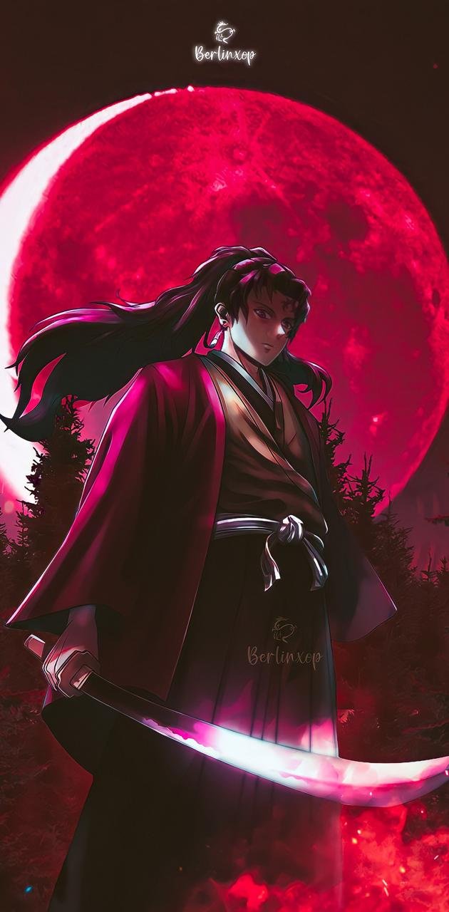 630x1280  Скачать обои «Убийца демонов с красной луной» | МобКубок