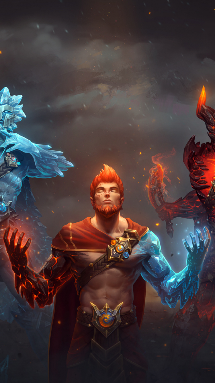 750x1334  Скачать 750x1334 морозный огонь, smite, видеоигра, iphone 7, iphone 8, 750x1334 обои, картинки 10741