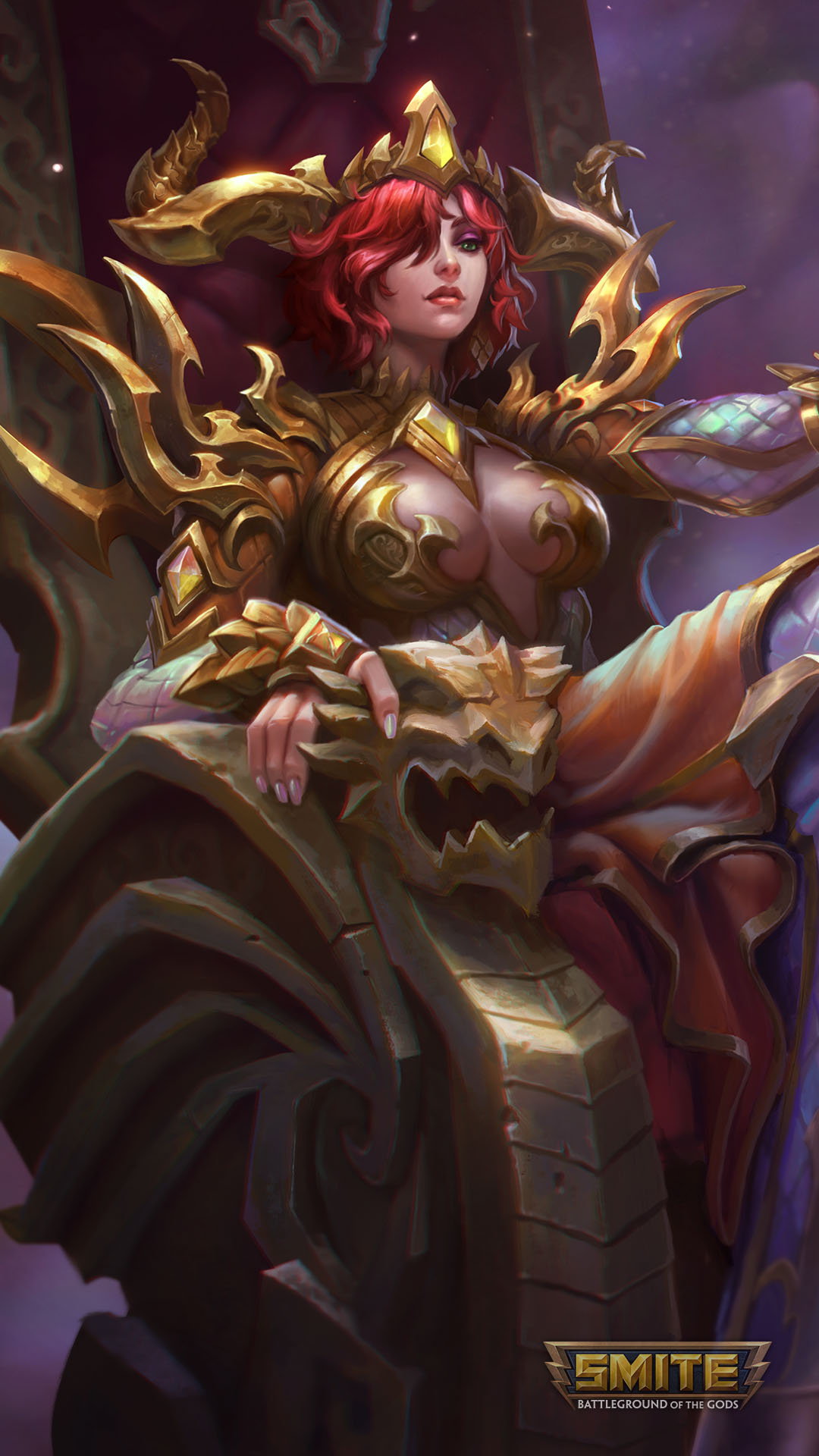 1080x1920  Скачать 1280x2120 ares, smite, воин, онлайн игра, 2020, iphone 6 plus, 1280x2120 обои, картинки 25168