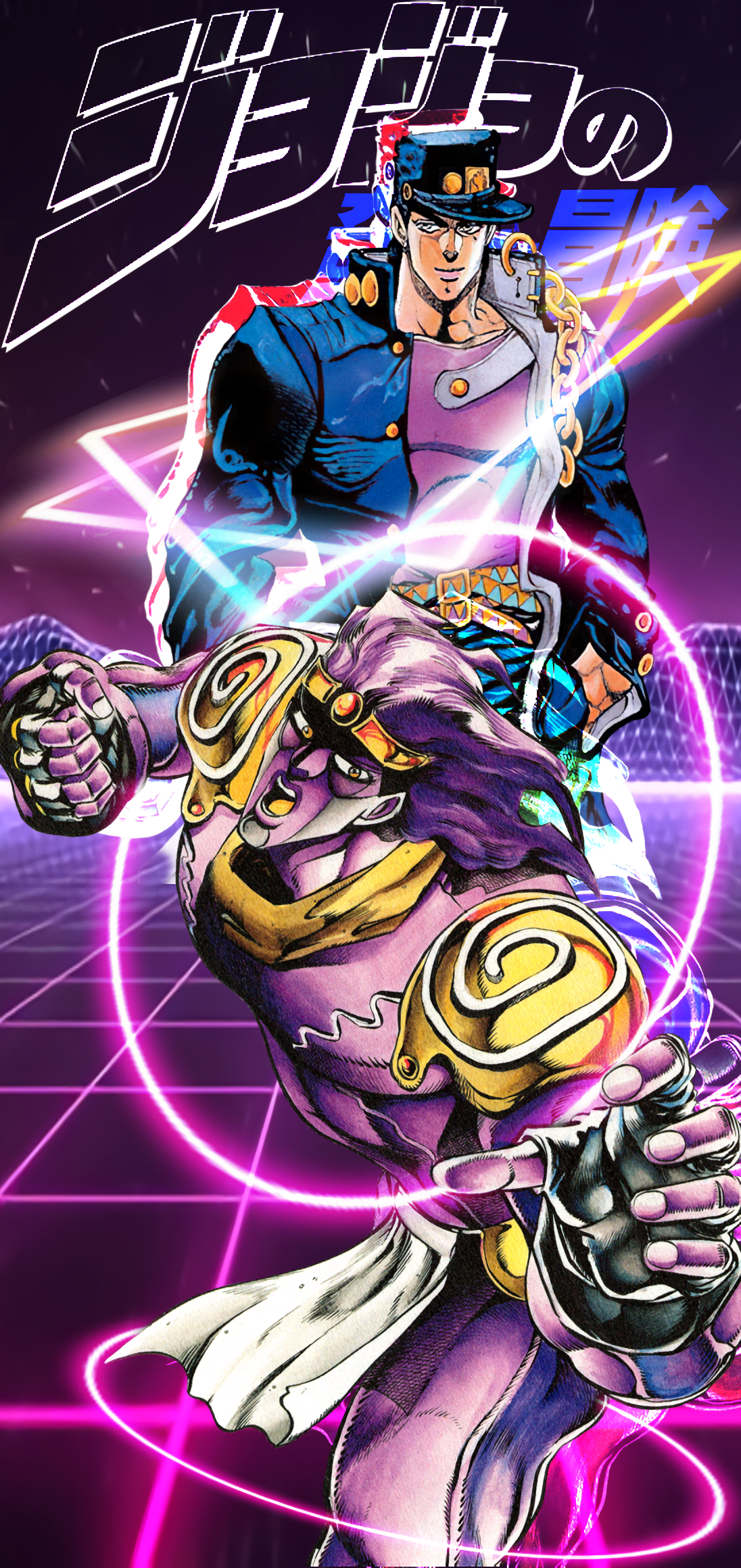 1096x2320  Обои Cosmic Jotaro's Star Platinum OVA - Wallpaper Cave