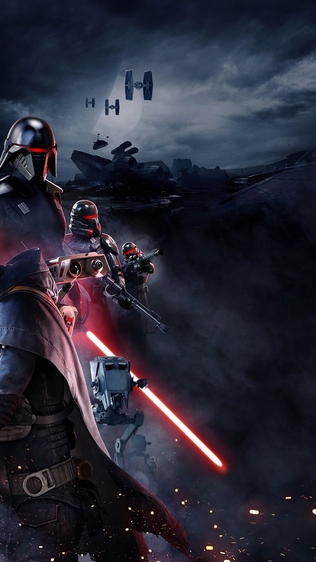 1080x1920  Обои Second Sister Double Blade Lightsaber Star Wars Jedi Fallen Order 4K #7.1699