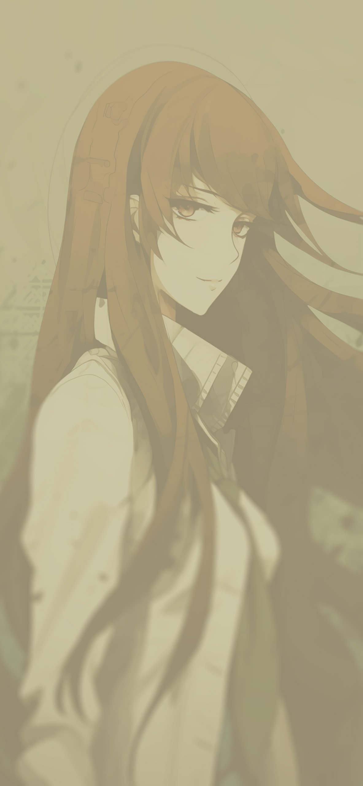 1183x2560  Steins Gate Kurisu Makise Green Wallpaper - Обои Курису