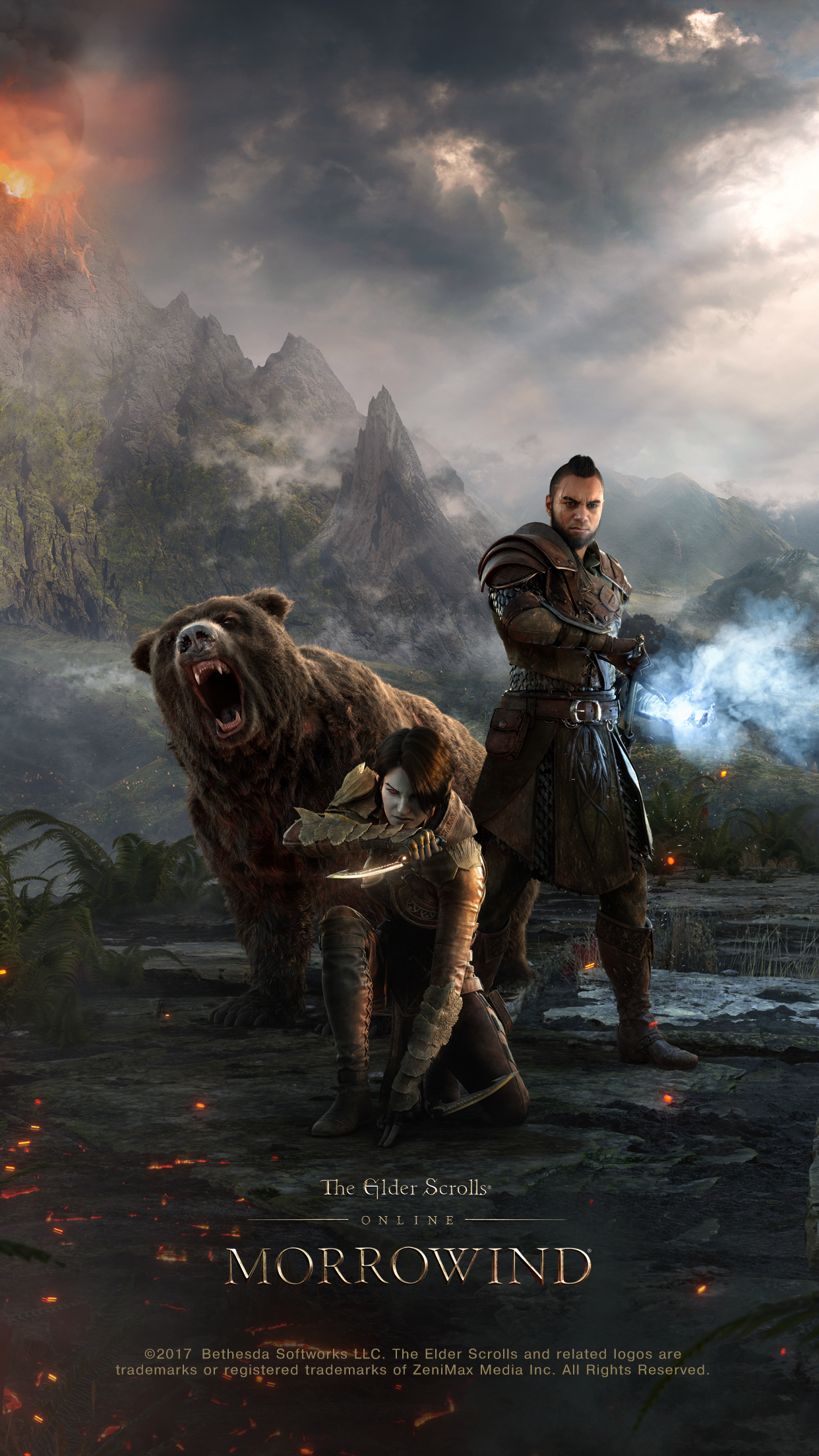 1242x2209  Загрузите новые обои ESO: Morrowind Hero Art — The Elder Scrolls Online