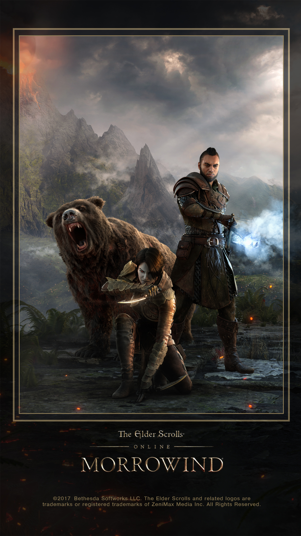 1242x2209  Загрузите новые обои ESO: Morrowind Hero Art — The Elder Scrolls Online