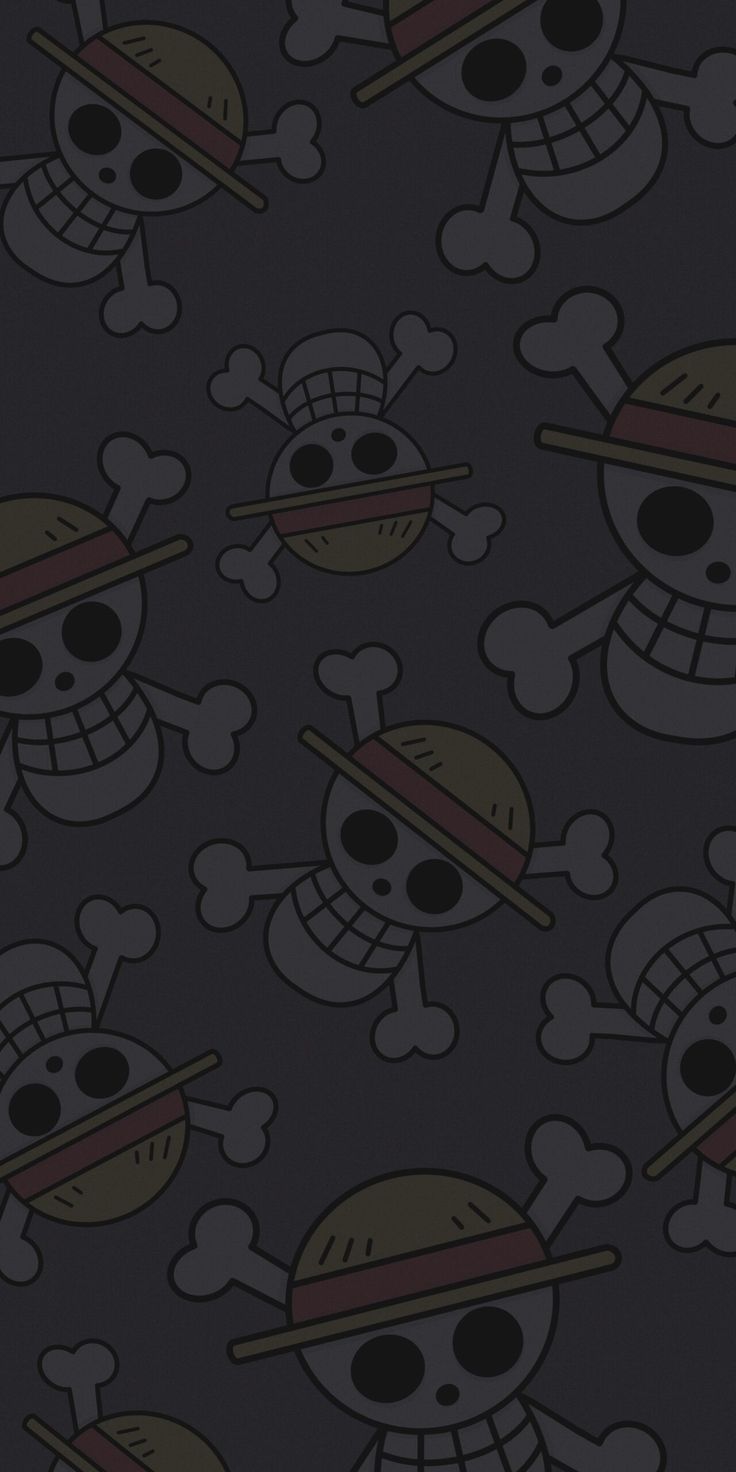 736x1472  One Piece Пираты Соломенной Шляпы Логотип Темные Обои | One Piece Wallpaper iphone, One Piece Anime, One Piece Drawing