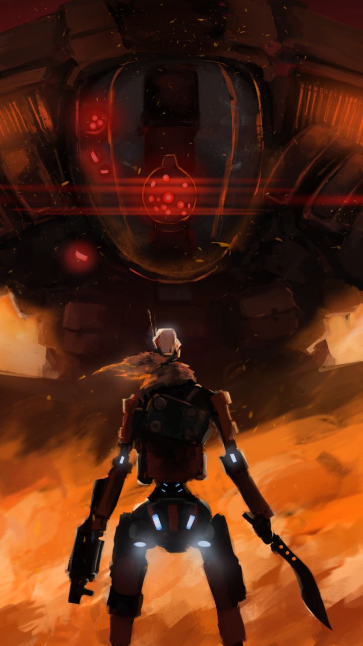 720x1280  Titanfall 2, цифровое искусство, солдат, 720x1280 обои | Titanfall, игра Titanfall, Обои