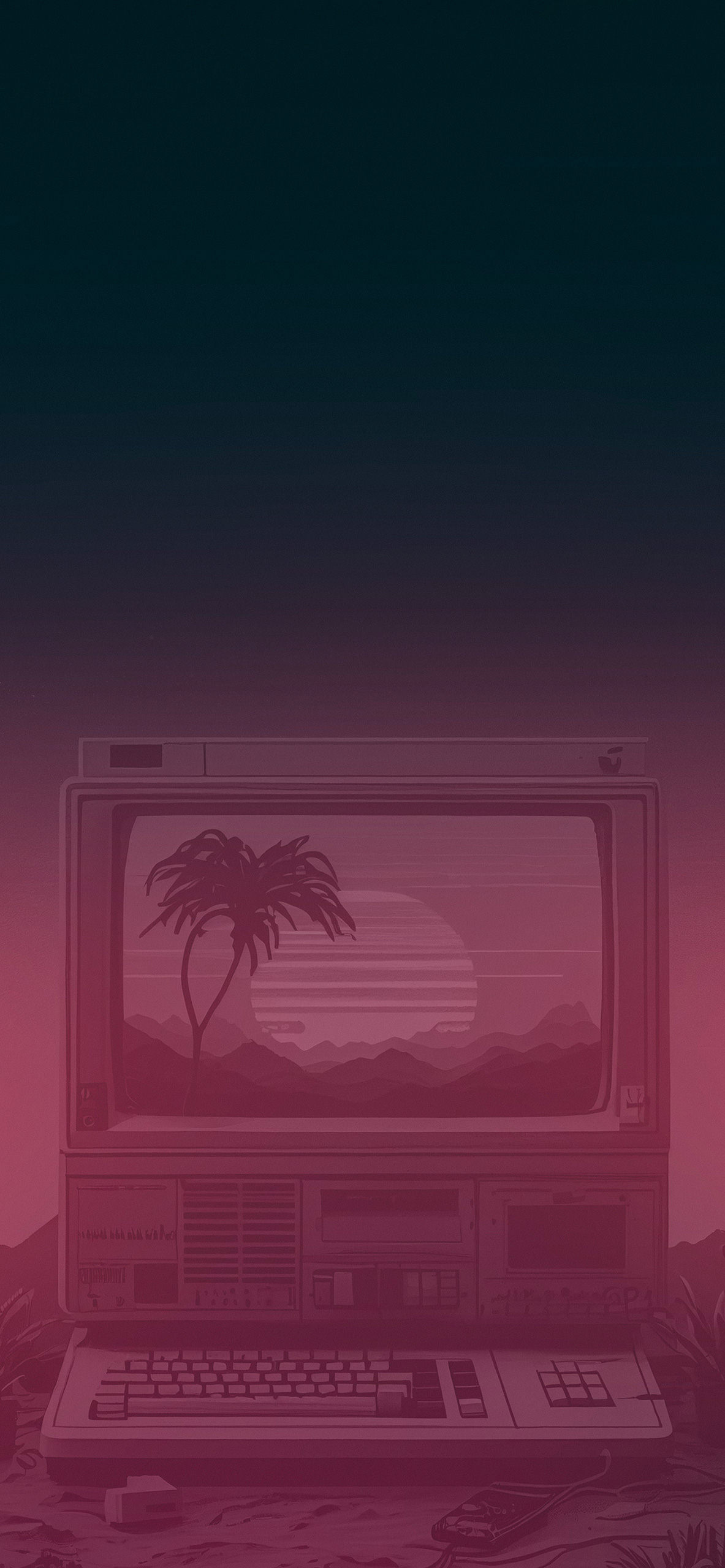 1183x2560  Эстетические ретроволновые обои для телефона | Обои Vaporwave, Обои с глюками, Искусство Synthwave