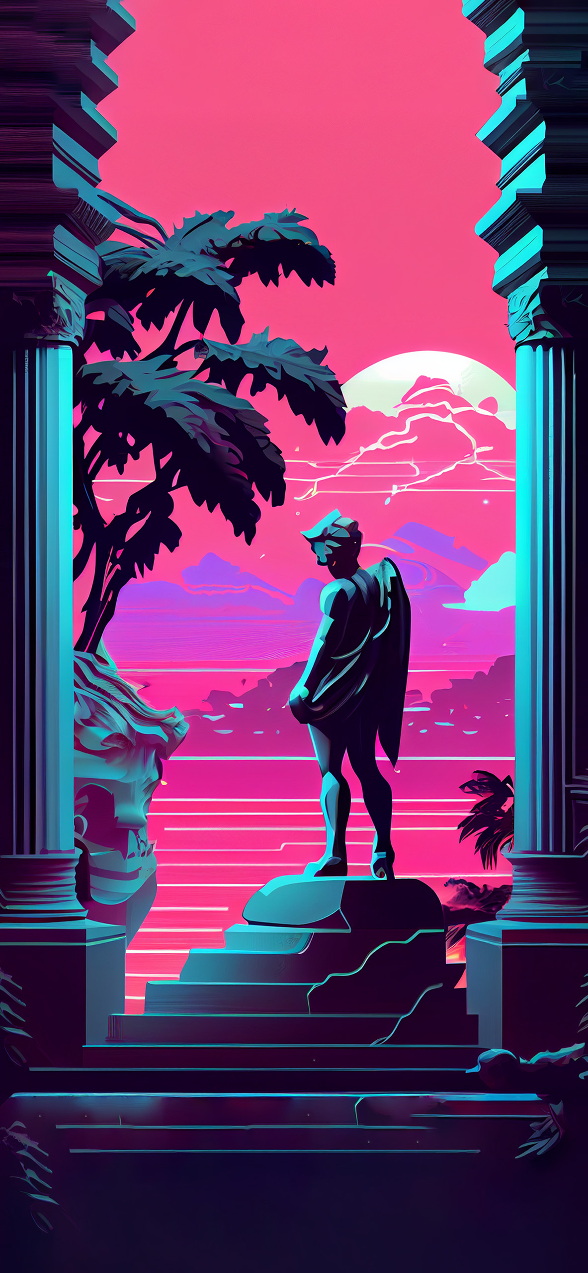 1183x2560  100+] Эстетические обои Vaporwave | Обои.com