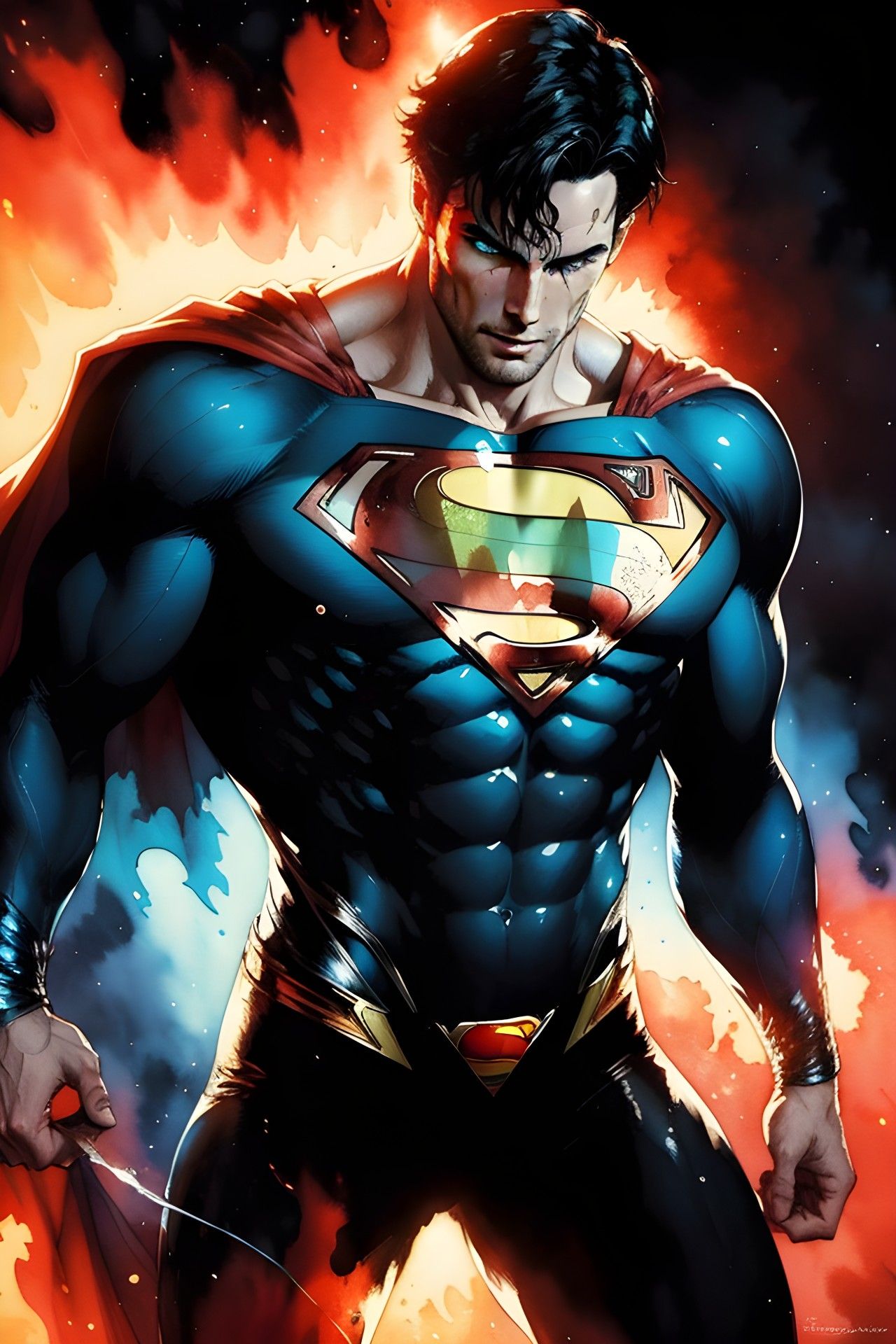 1280x1920  Пин на доске Супермен арт