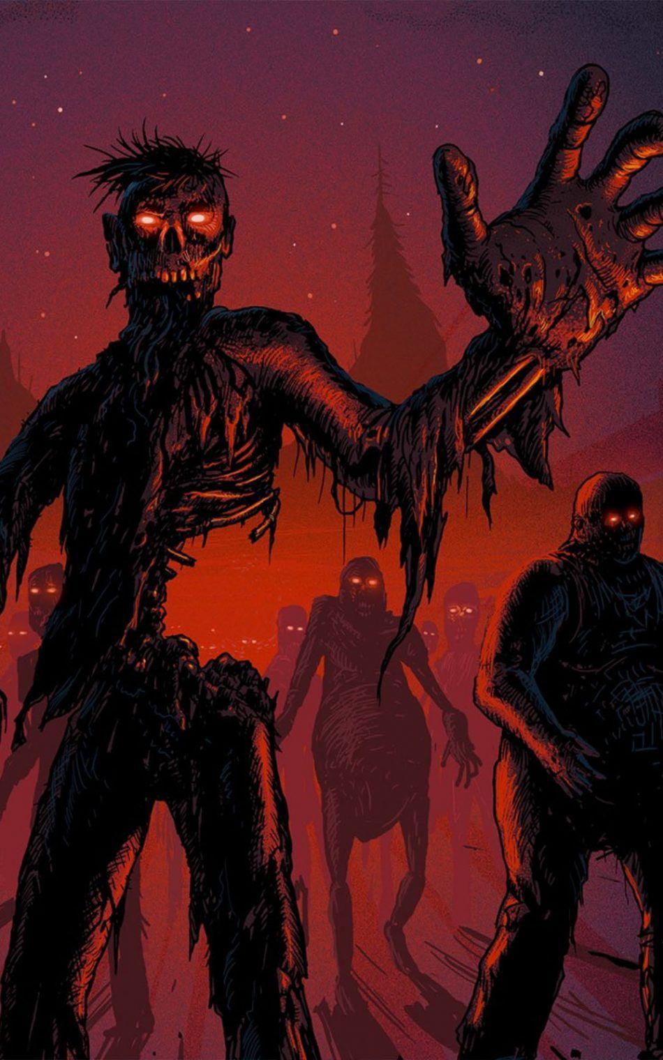 950x1520  Зомби 4k Android Обои - Обои Пещера