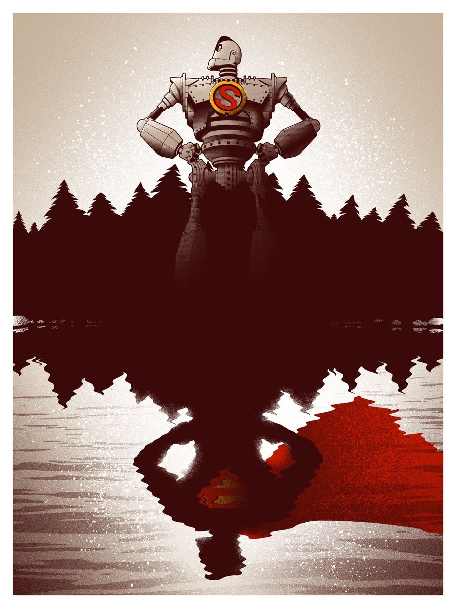 900x1200  IRON GIANT / SUPERMAN Reflection Art - GeekTyrant | Железный гигант Reflection art Компьютерщик art