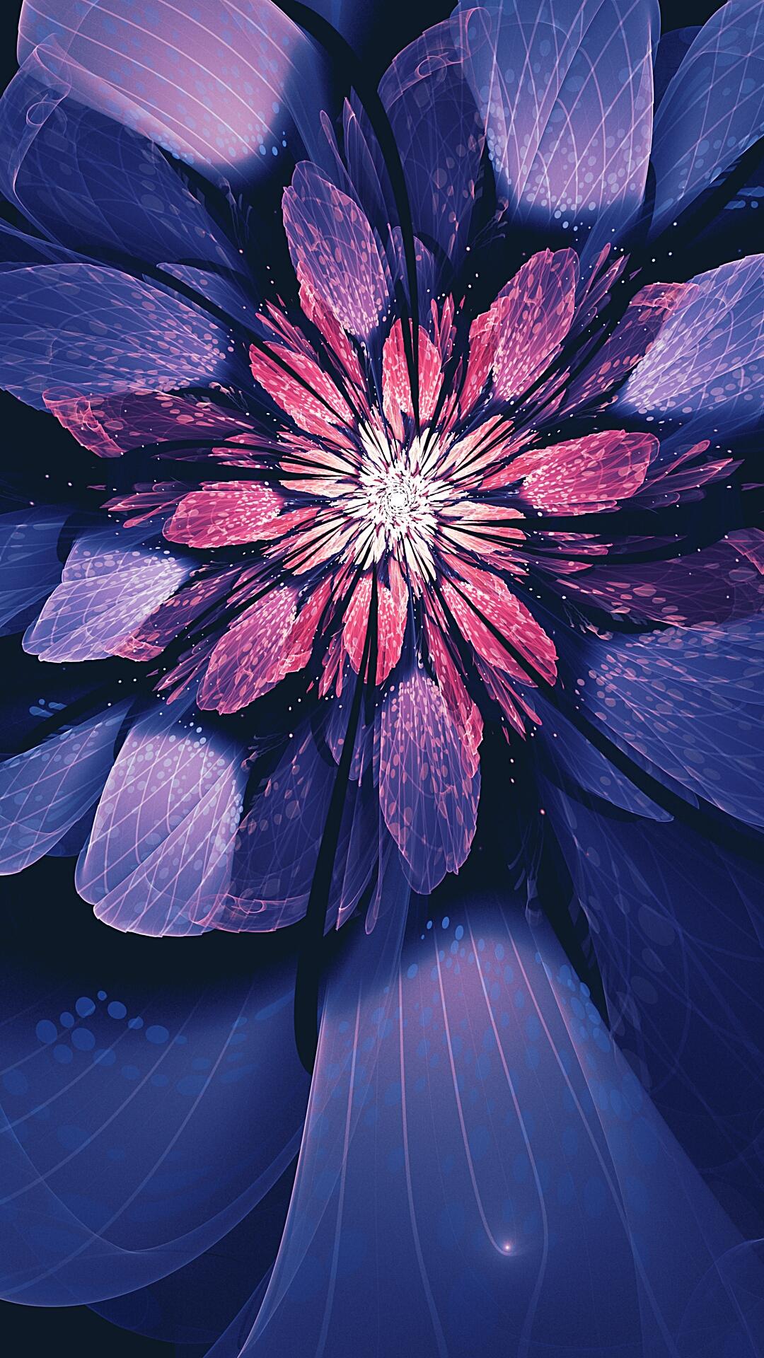 1080x1920  Абстрактные цветы - Картинка на телефон / Обои на рабочий стол №1397033