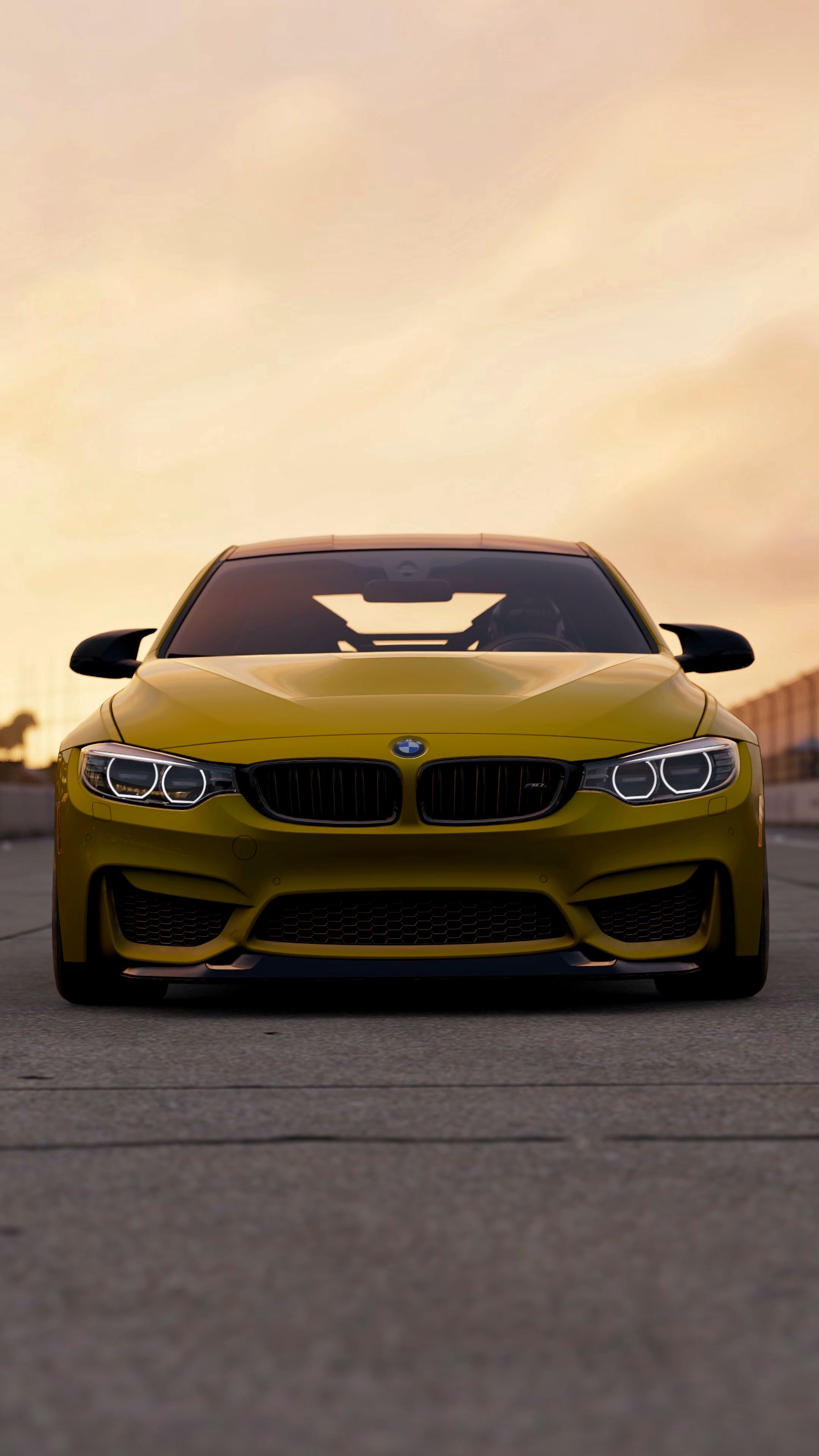 2160x3840  Скачать 2160x3840 bmw m4 gts, bmw m4, bmw, вид спереди, желтый, авто обои,  картинки