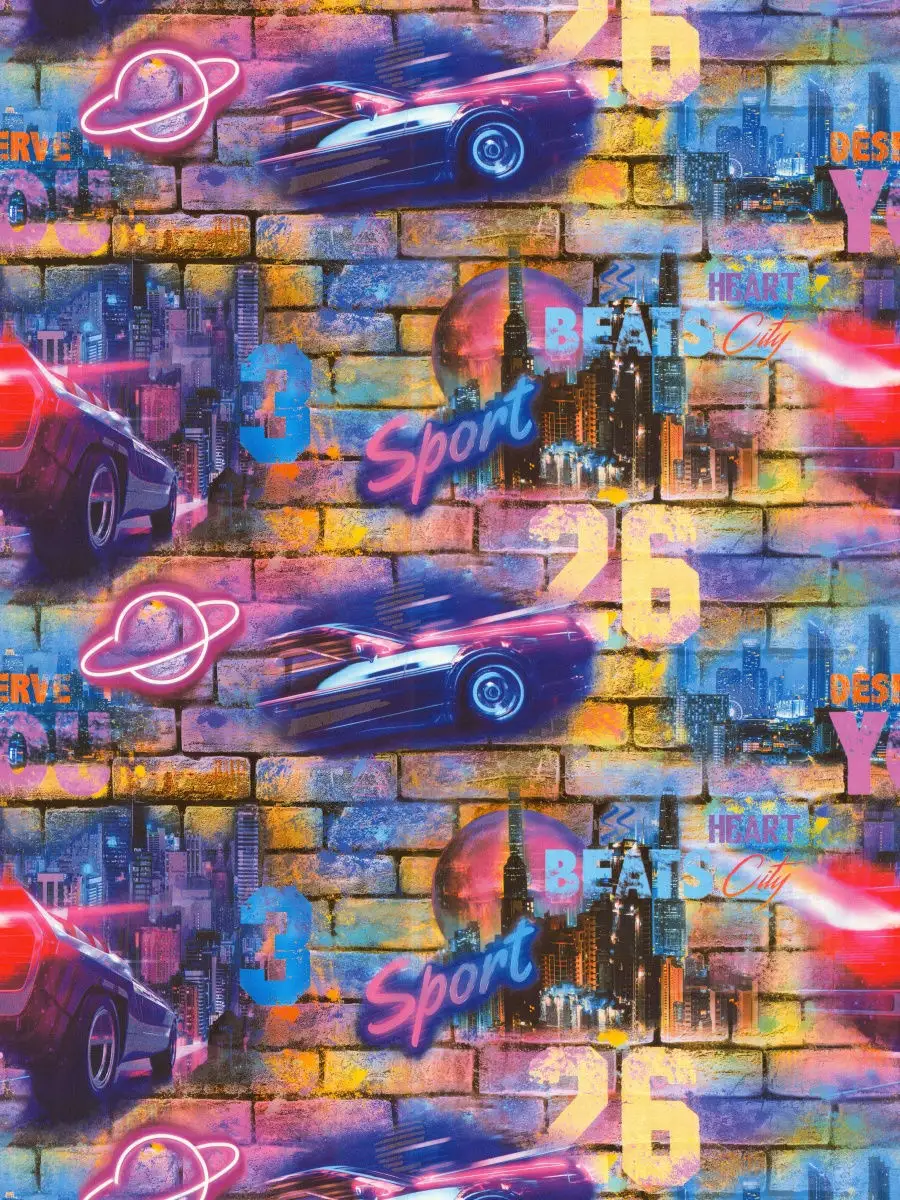 900x1200  Home Color Виниловые обои в комнату подростка светящиеся