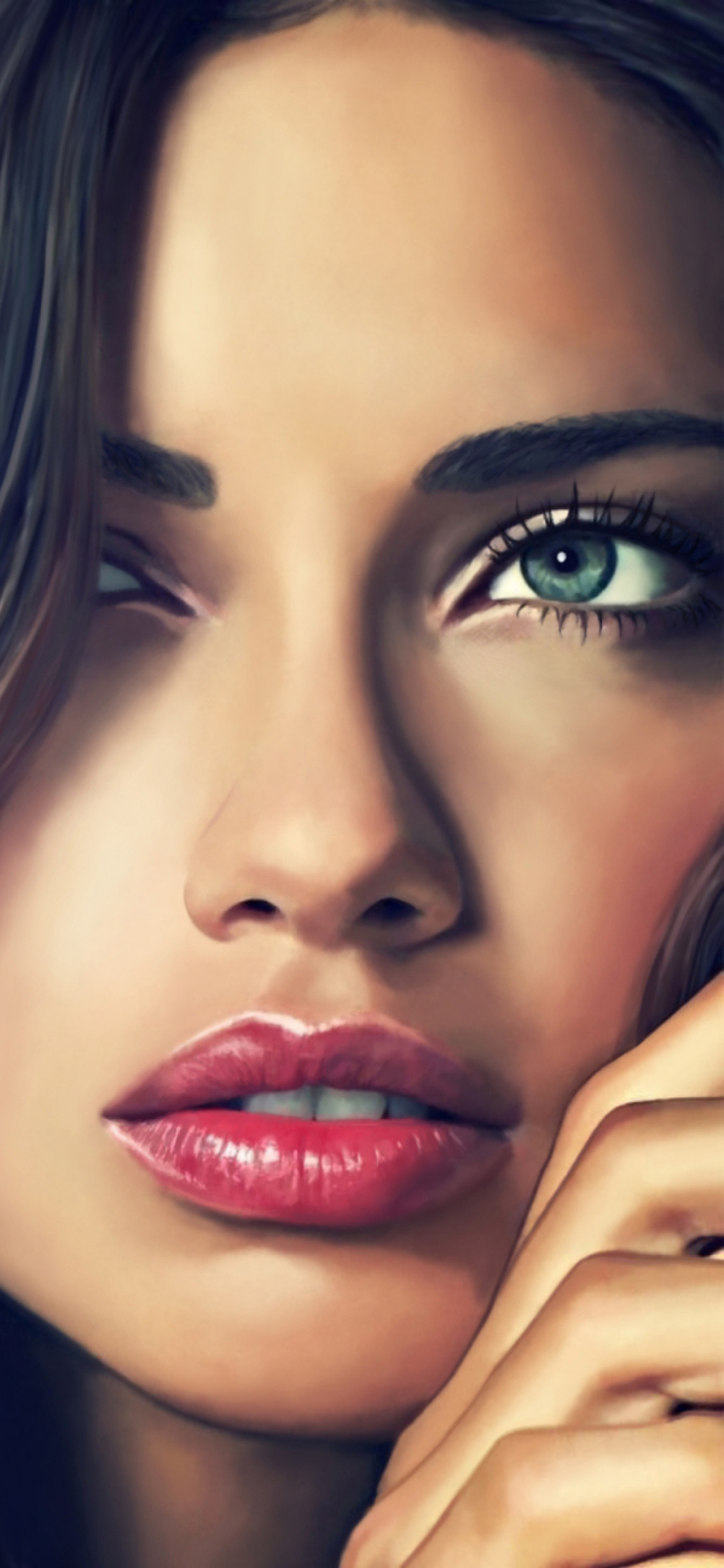 1170x2532  Обои Adriana Lima на iPhone 11 Pro