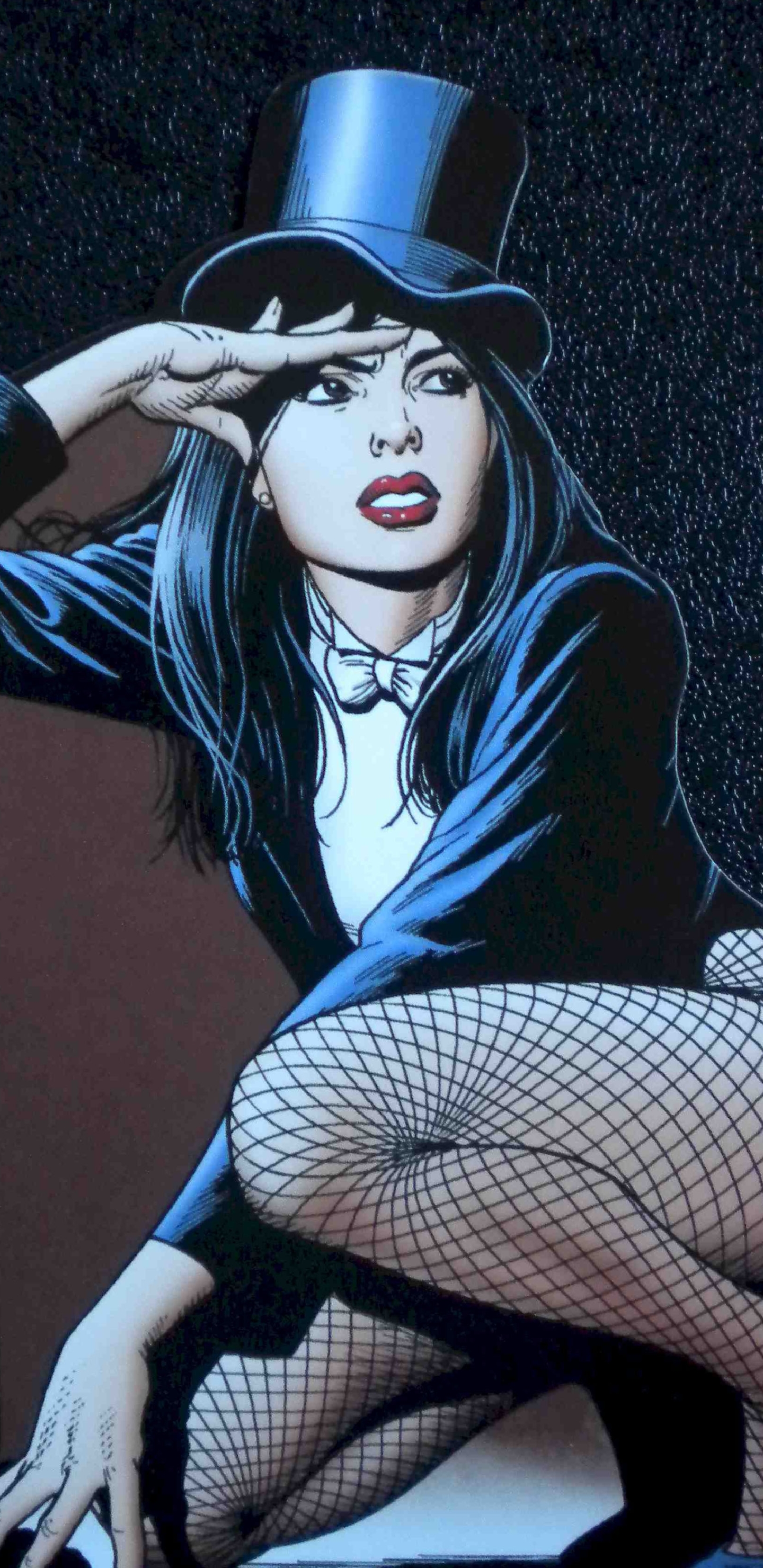 1440x2960  Обои на телефон: Шляпа, Пиджак, Комиксы, Черные Волосы, Длинные Волосы,  Ажурные, Комиксы Dc, Затанна, 1340702 скачать картинку бесплатно.