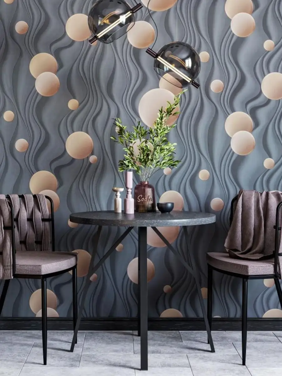 900x1200  Оклейдом Обои метровые 1.06 флизелиновые шары 3D эффект