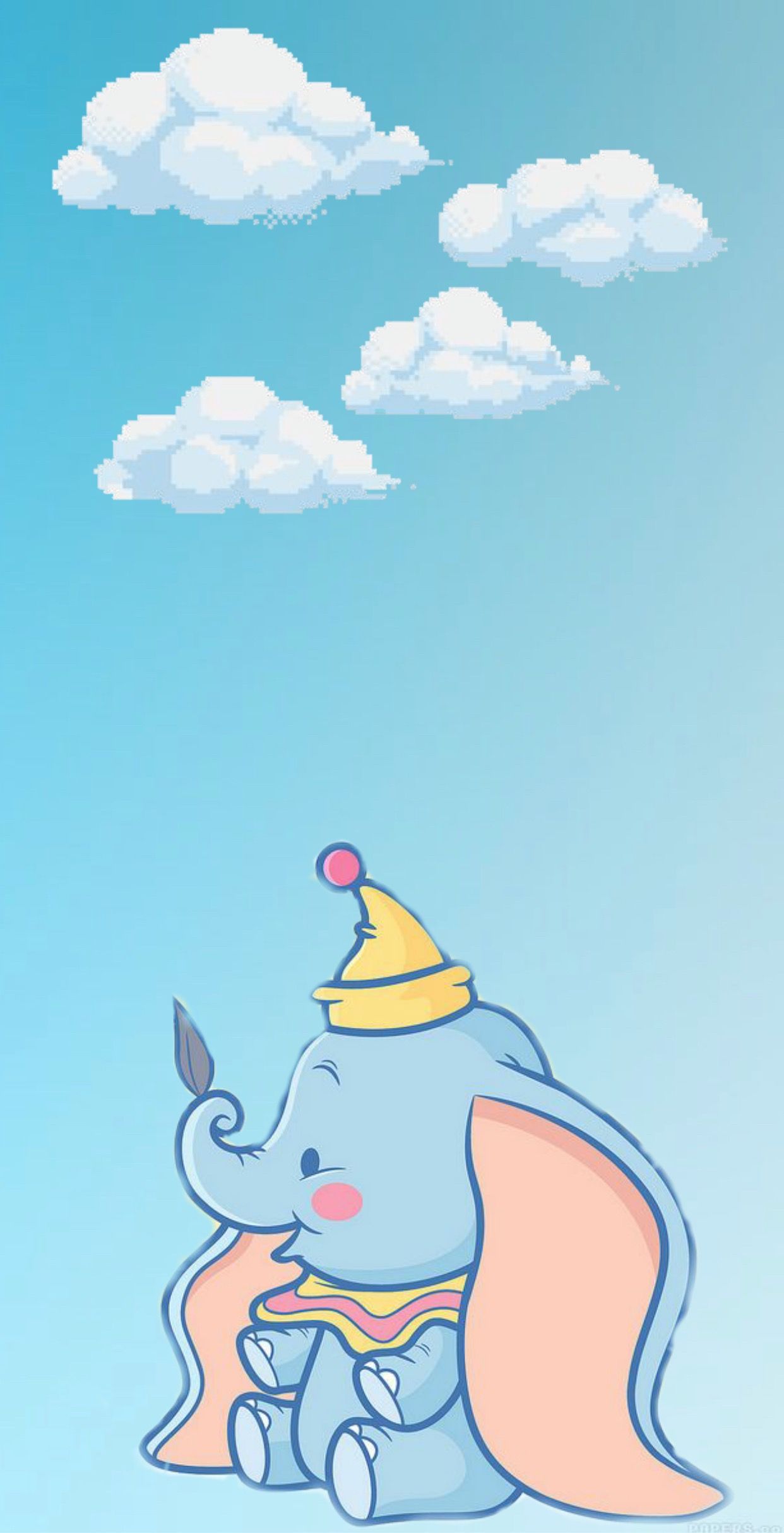 1242x2428  Baby dumbo wallpaper | Симпатичные мультяшные обои Дисней обои Мультяшные обои iphone