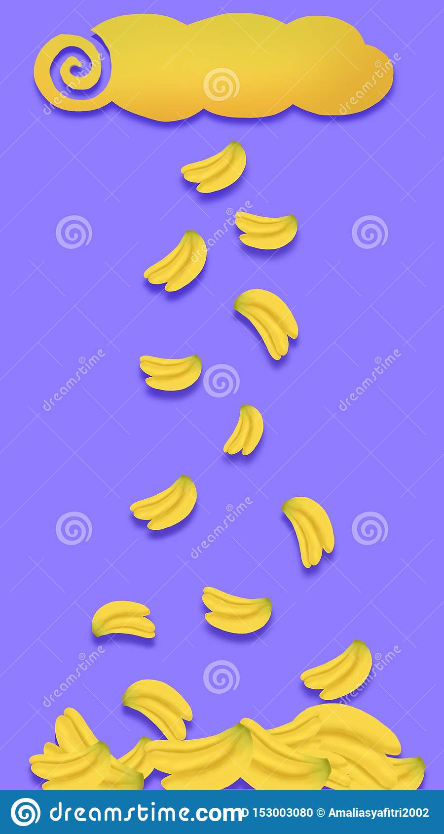 900x1689  Bananas Rain Vertical Wallpaper Phone Stock Illustration - Иллюстрация цифрового желтого: 153003080