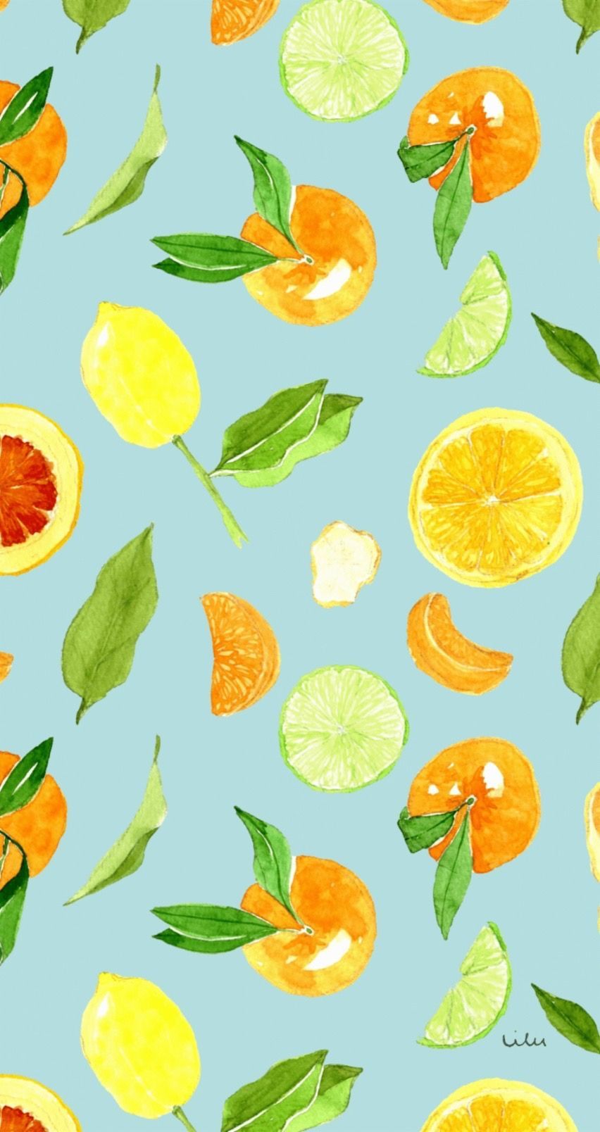 852x1608  Mandarin Orange Clementine Citrus Tangelo Bitter Orange Tangerine в 2020 году Обои для iPhone оранжевый Фруктовые обои Акварельные обои 