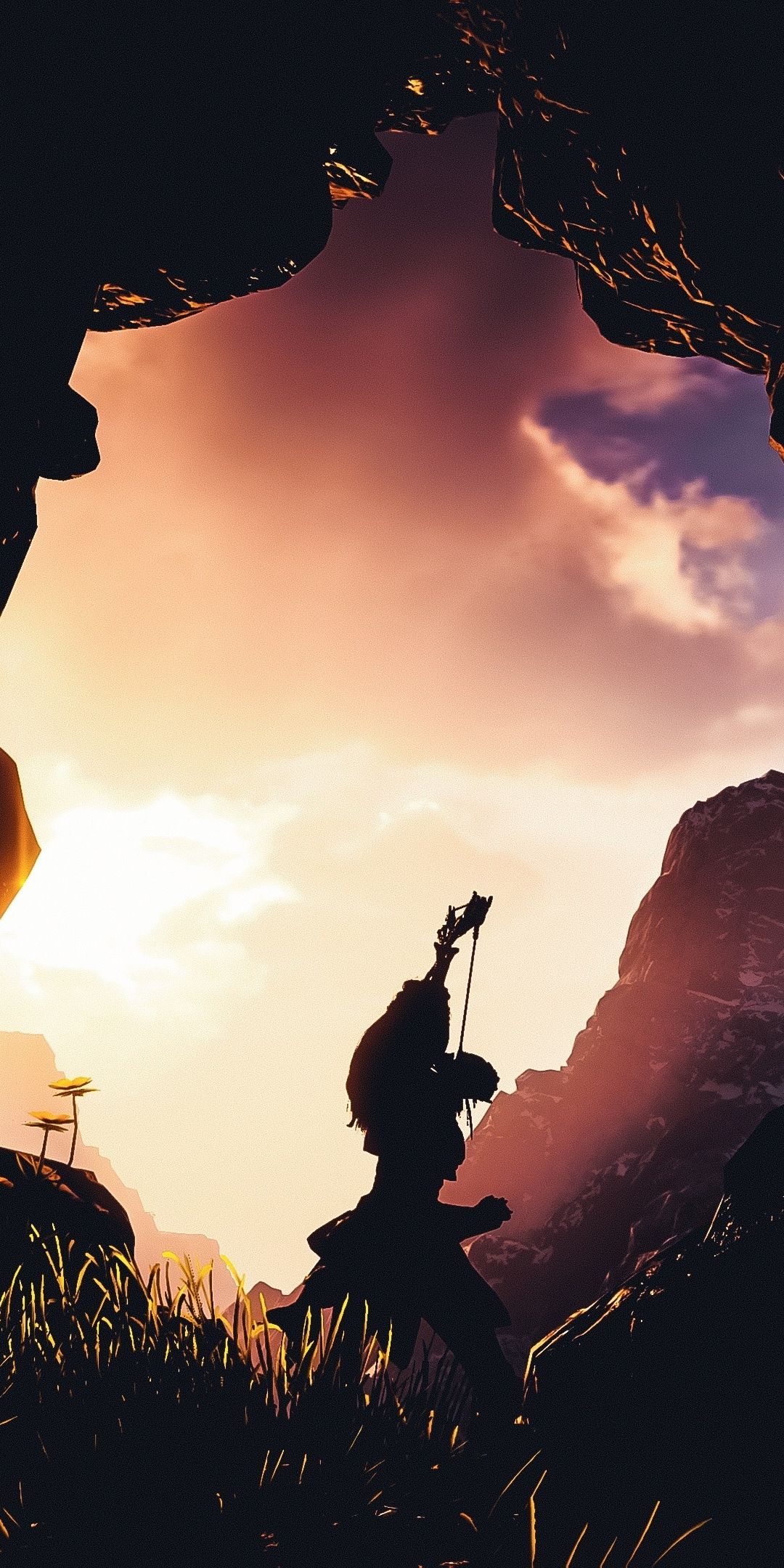 1080x2160  Archer силуэт Элой игра Горизонт нулевого рассвета 1080x2160 wallpaper | Обои для рабочего стола Horizon zero dawn Horizon zero dawn Horizon zero dawn aloy
