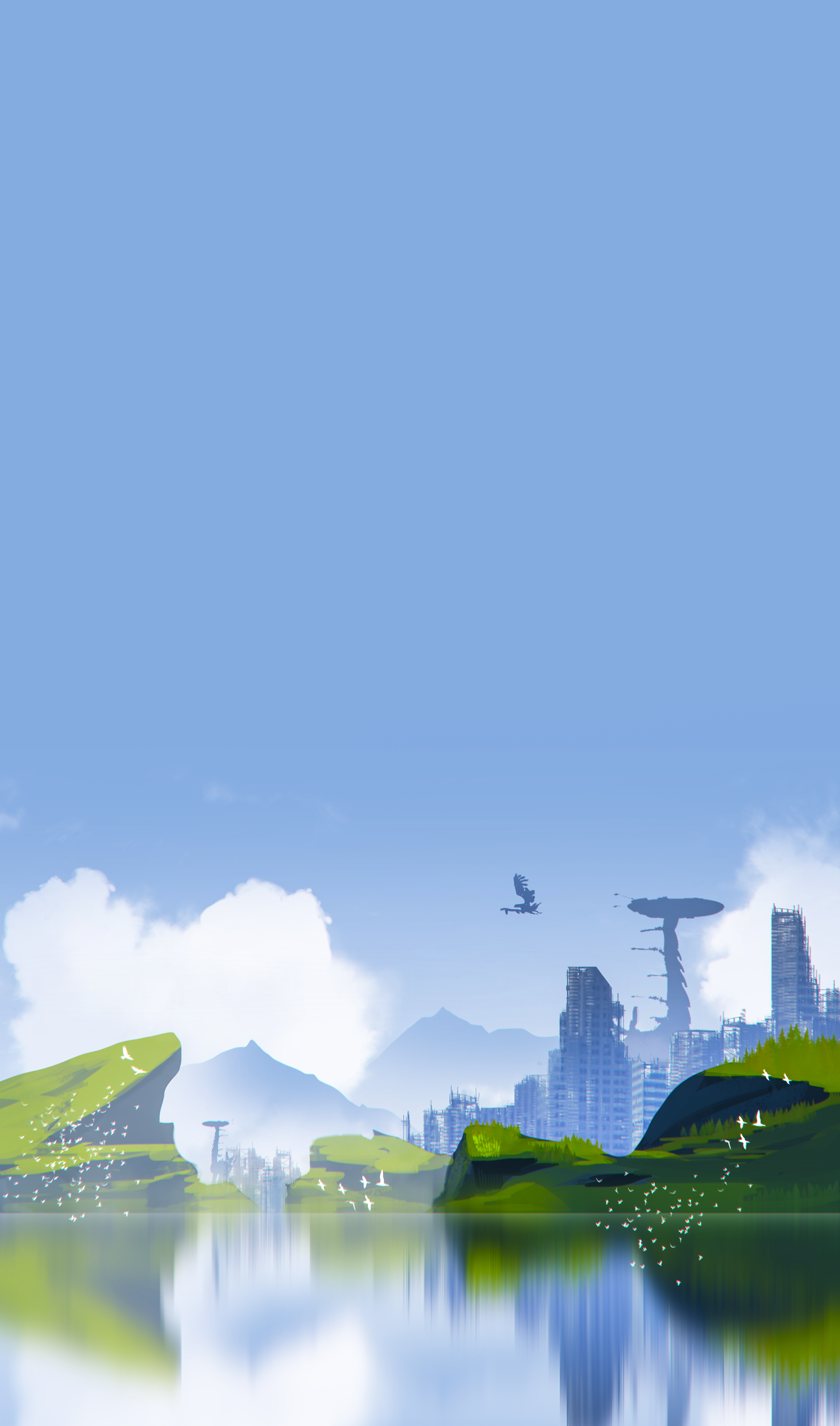 4500x7636   Я нарисовал обои для телефона, не стесняйтесь использовать: Horizon